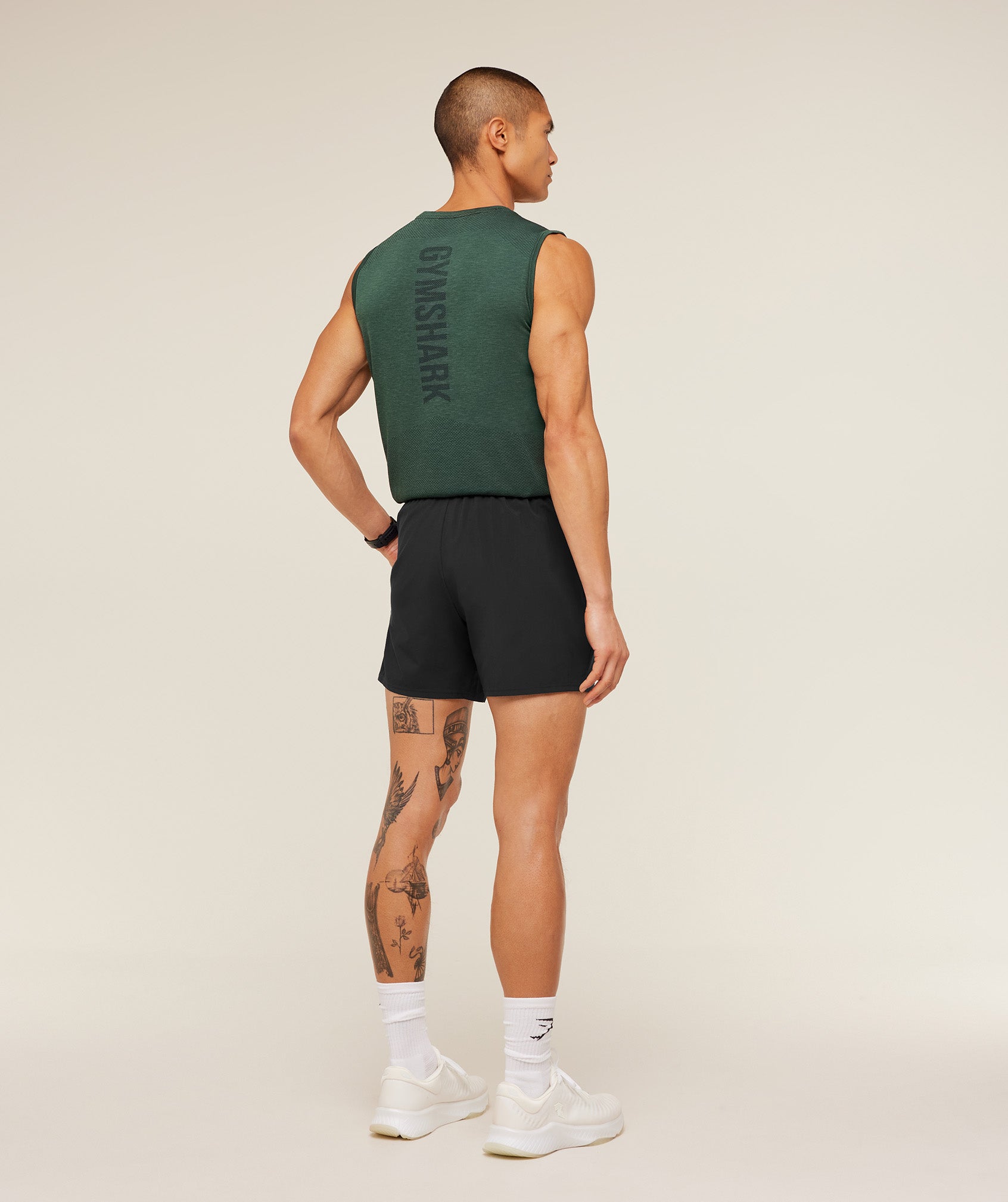 Gymshark Lightweight Seamless Tank - GS Victory Green/ Marl