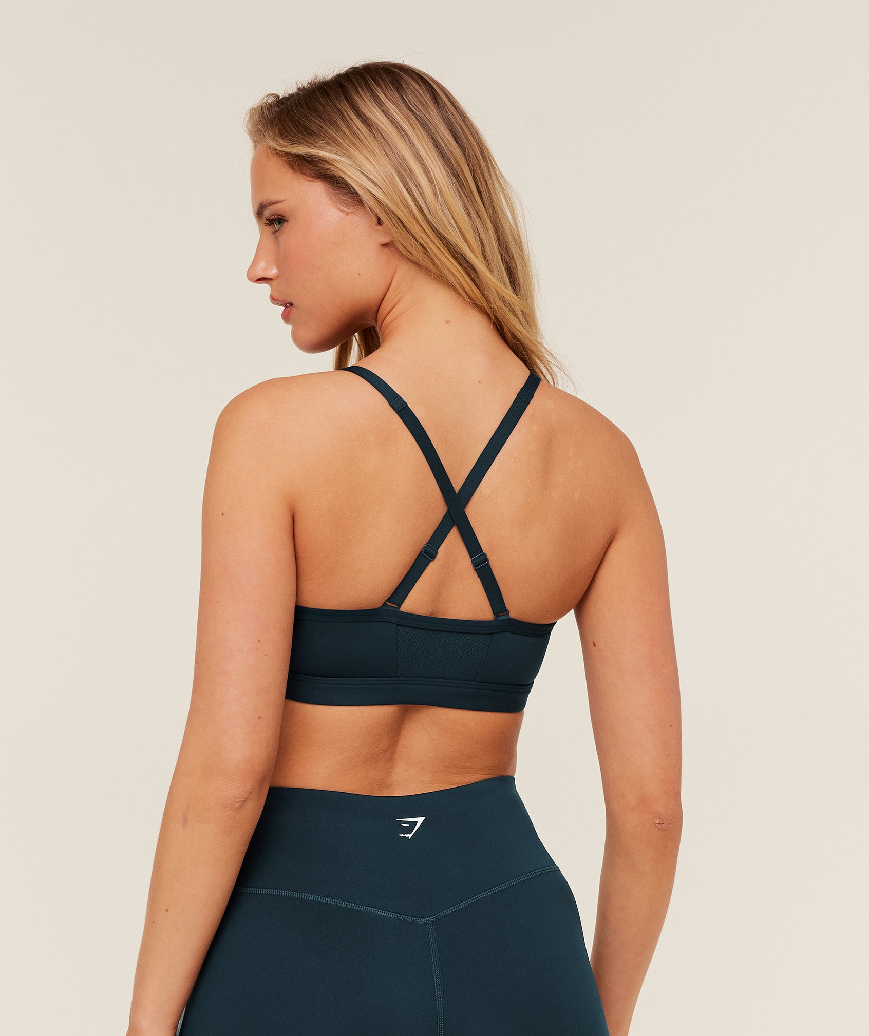 Gymshark Ruched Sports Bra - Deep Petrol Blue