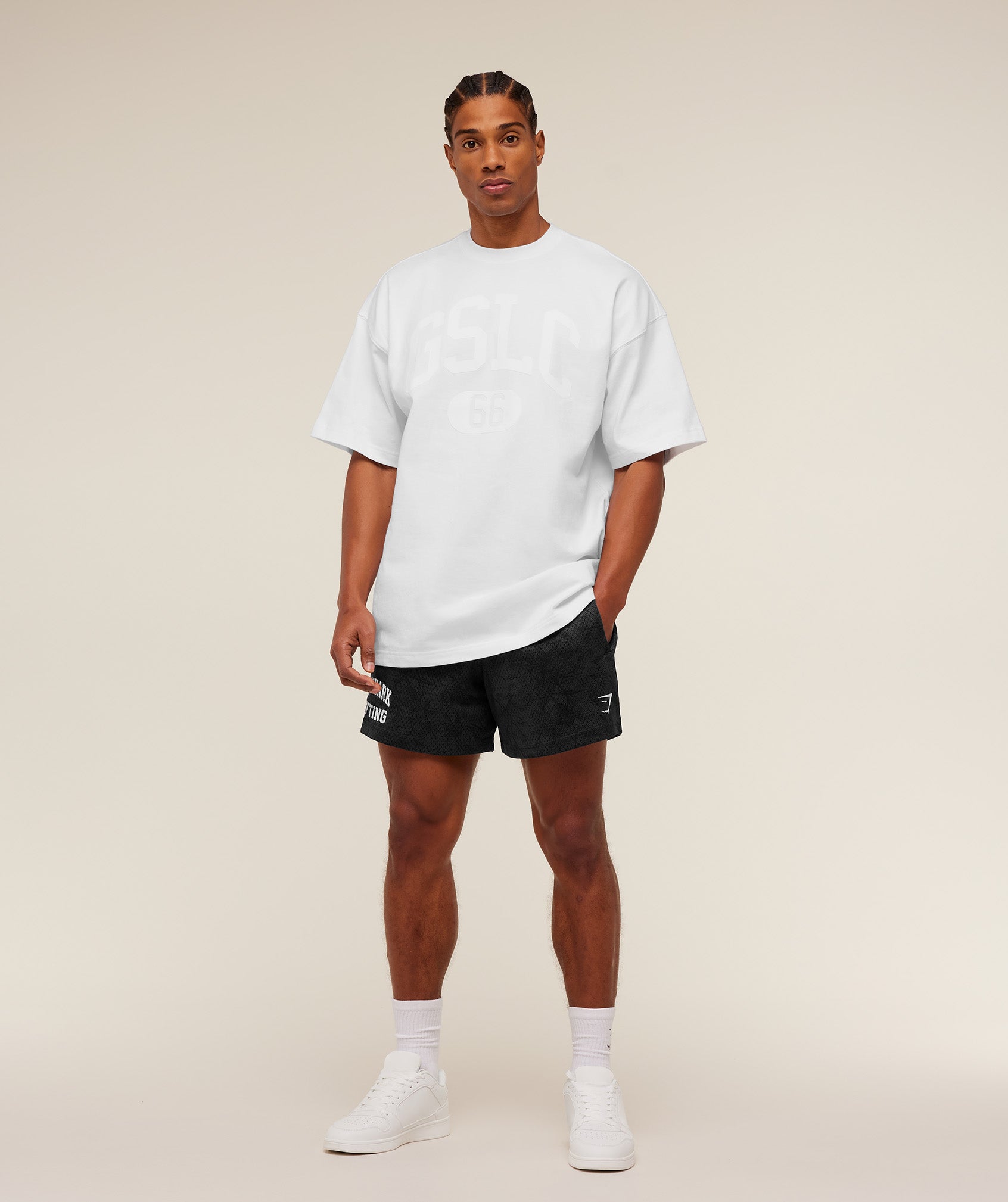 Gymshark Lifting Mesh 5" Shorts - Black/Onyx Grey