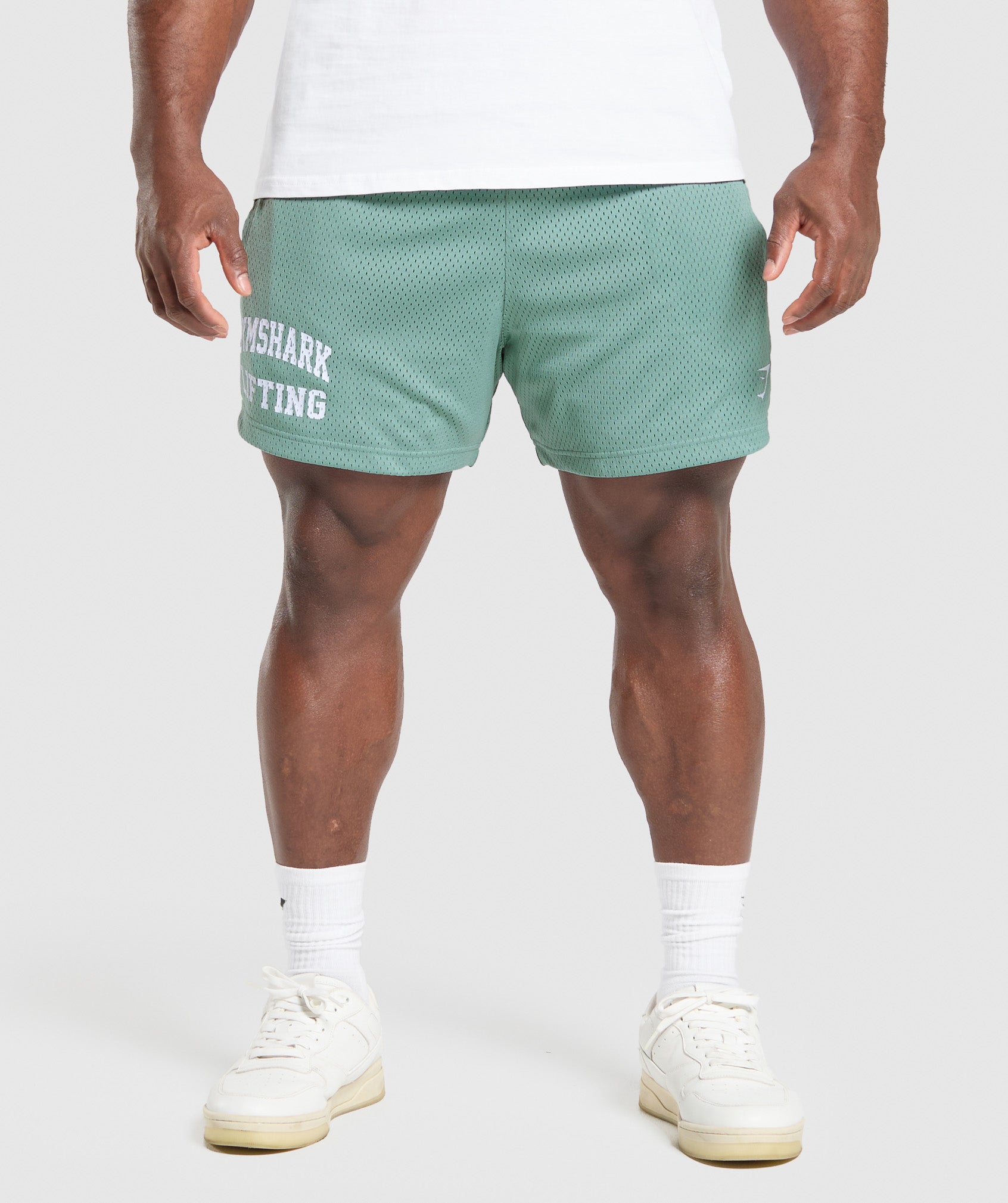Gymshark Lifting Mesh 5" Shorts - Celeste Blue