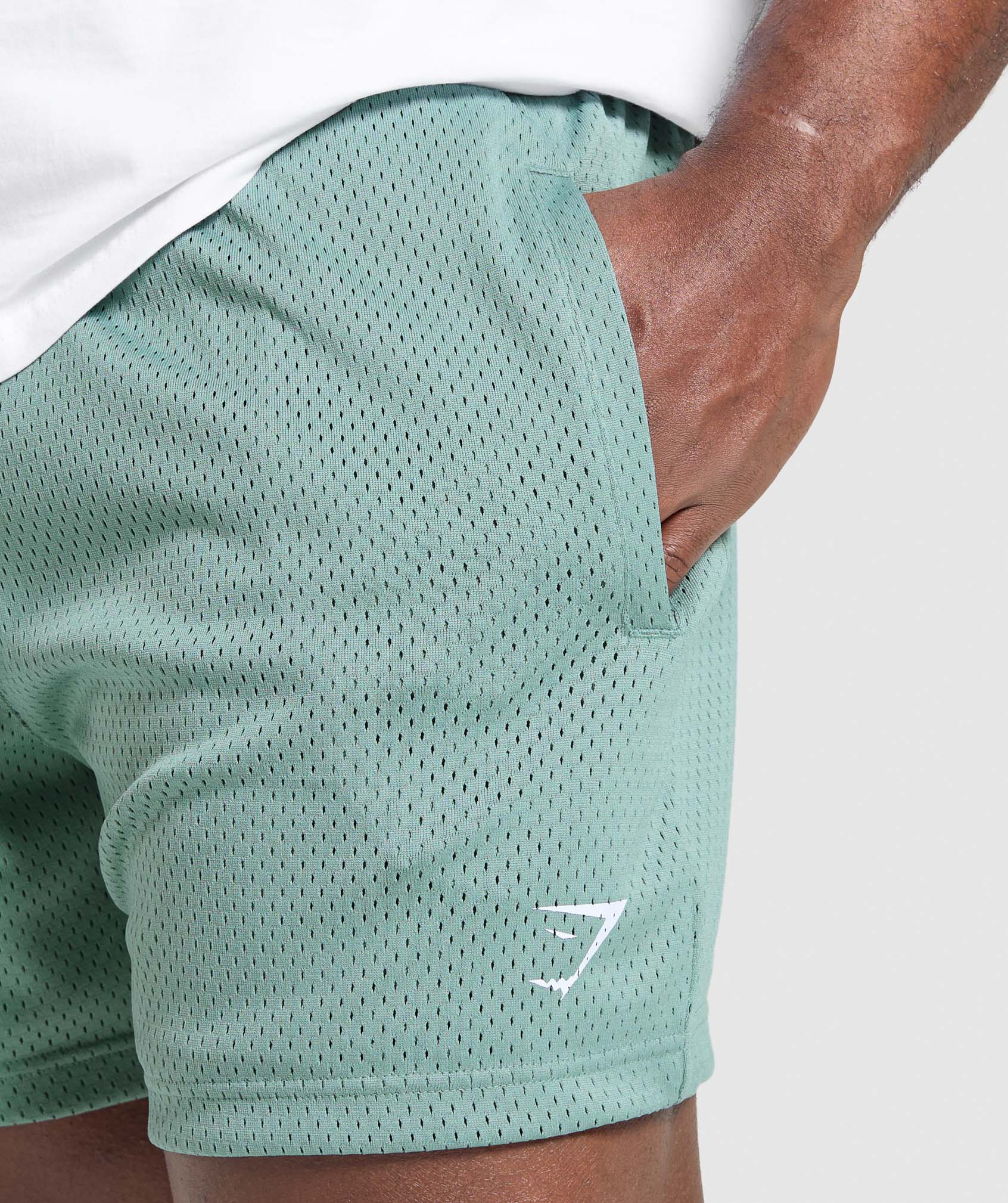 Gymshark Lifting Mesh 5" Shorts - Celeste Blue