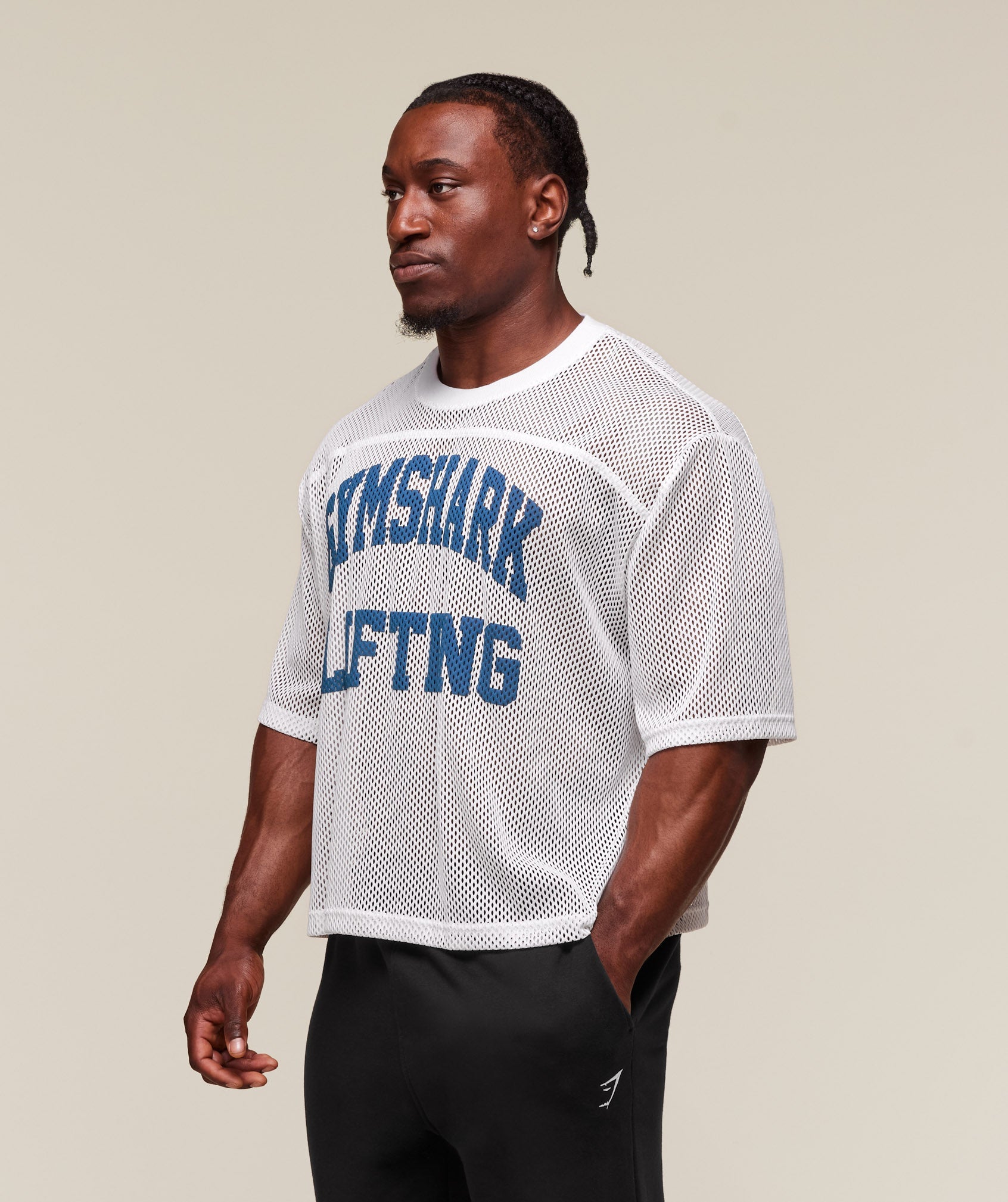Gymshark Mesh Oversized T-Shirt - White