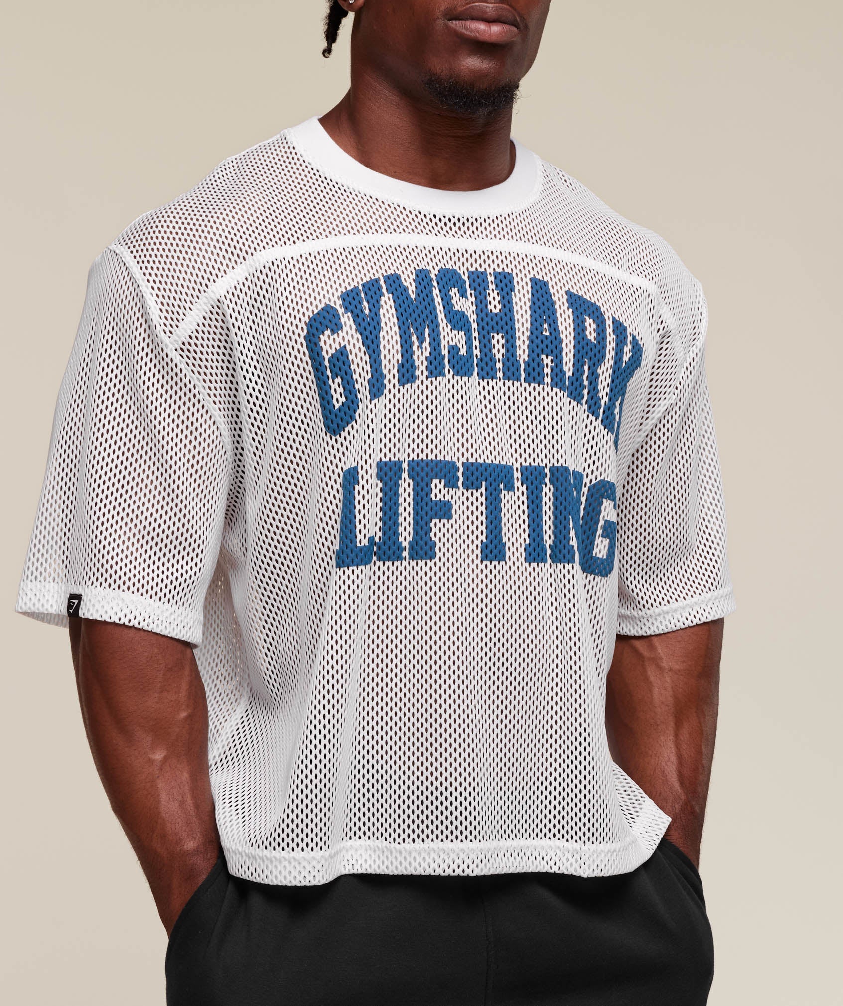 Gymshark Mesh Oversized T-Shirt - White