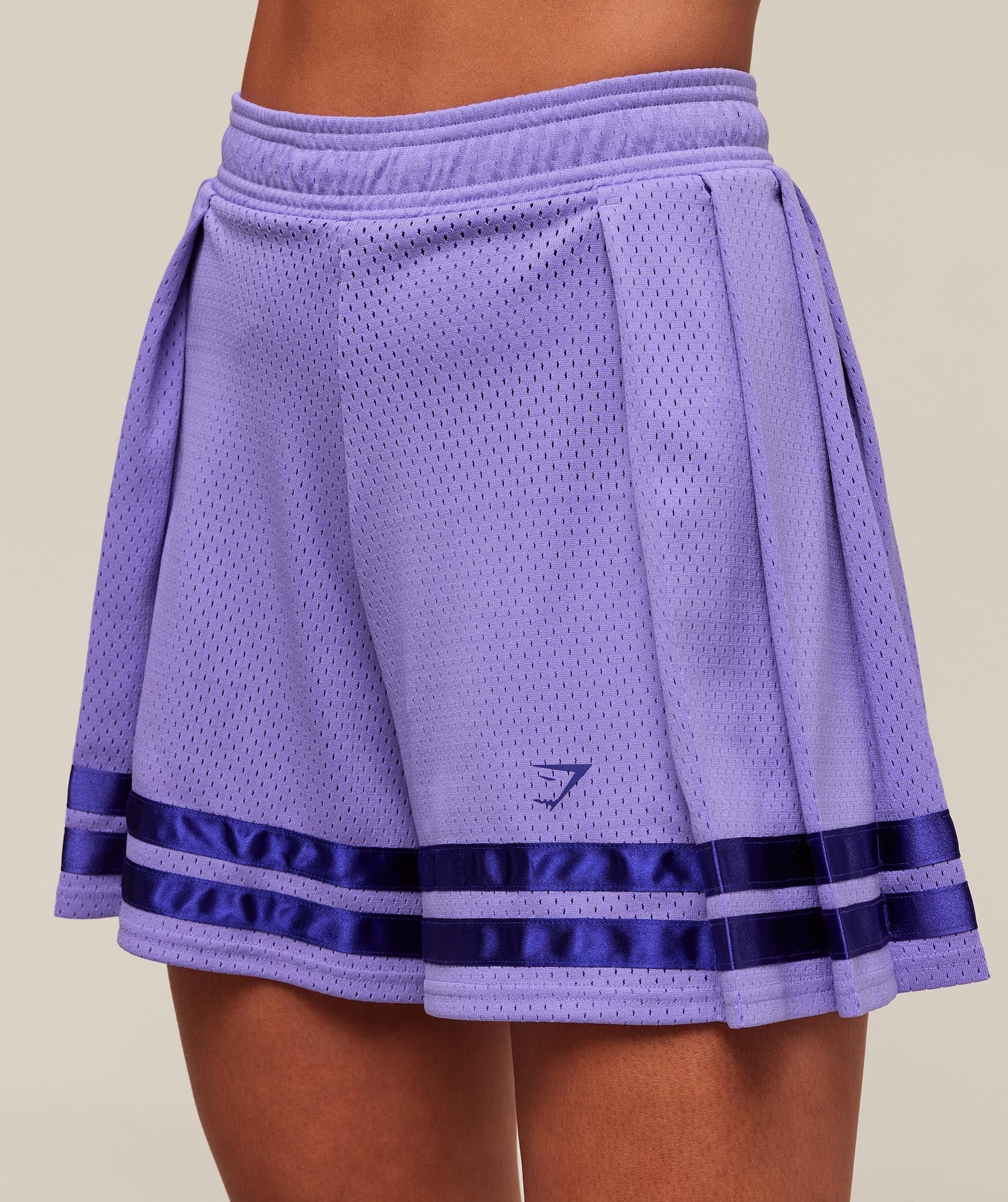Gymshark Mesh Pleated Shorts - Record Purple