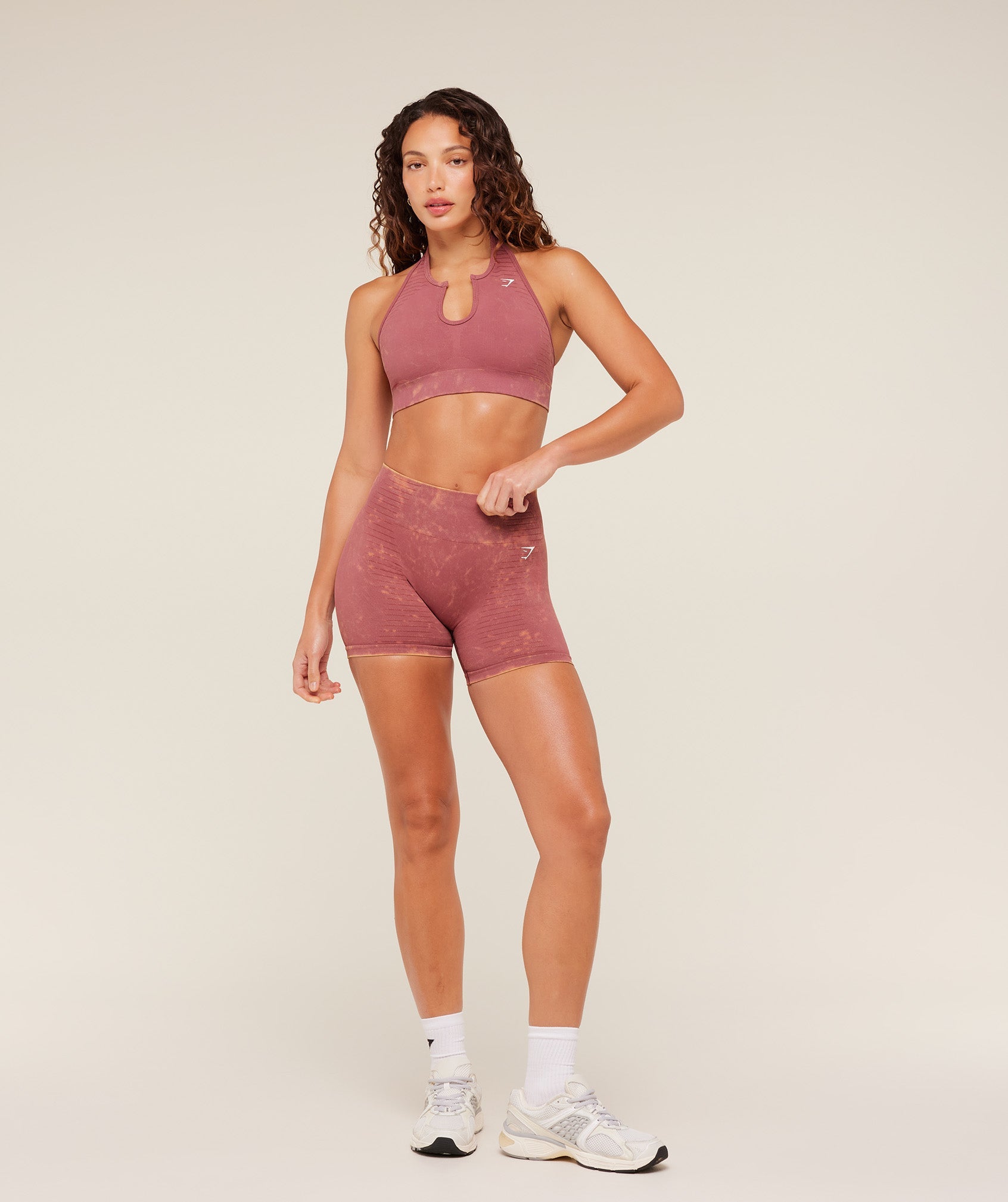Gymshark Steel Seamless Halter Neck Bra - GS Reset Pink
