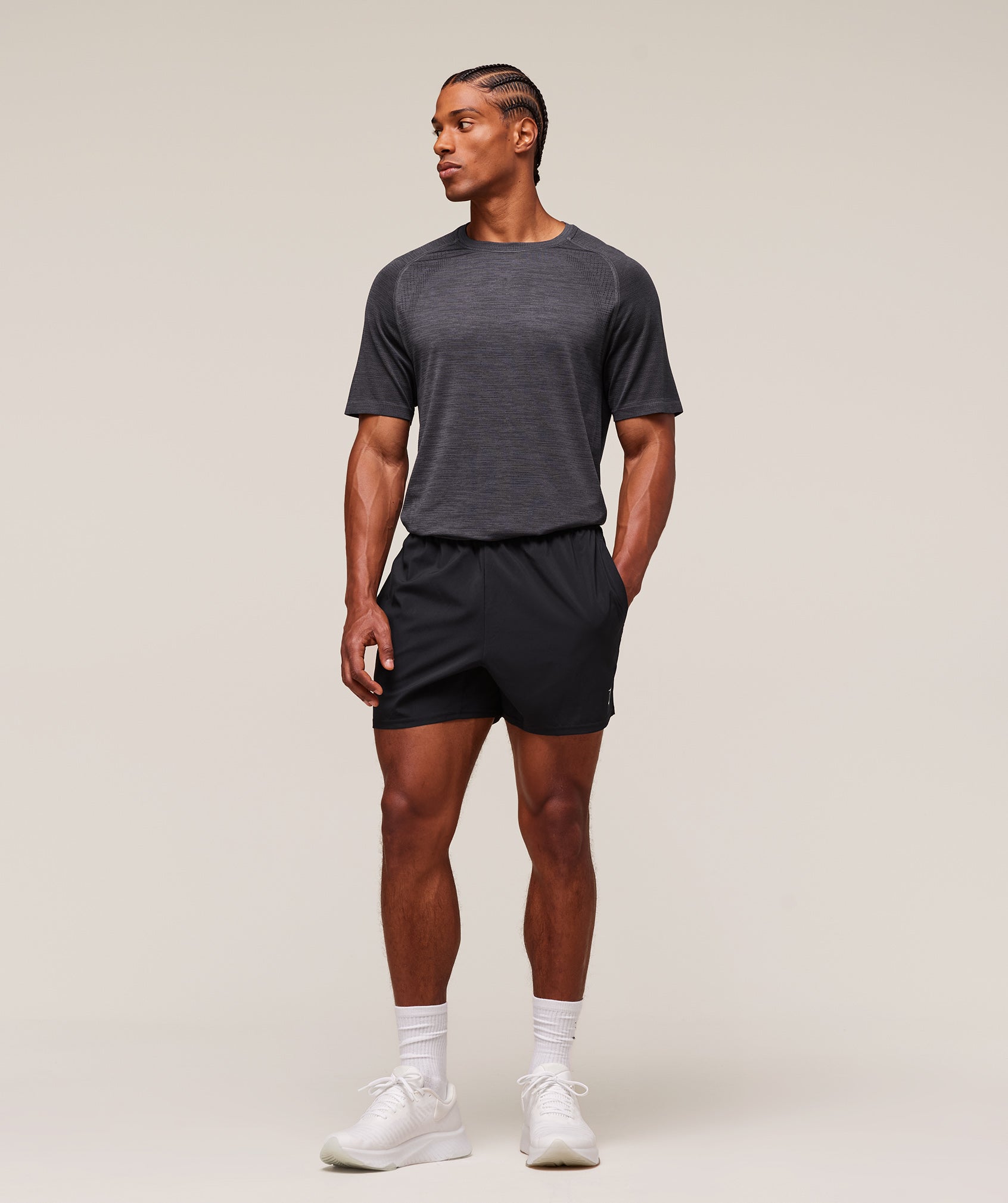 Gymshark Versatile Seamless T-Shirt - Dark Grey/Black