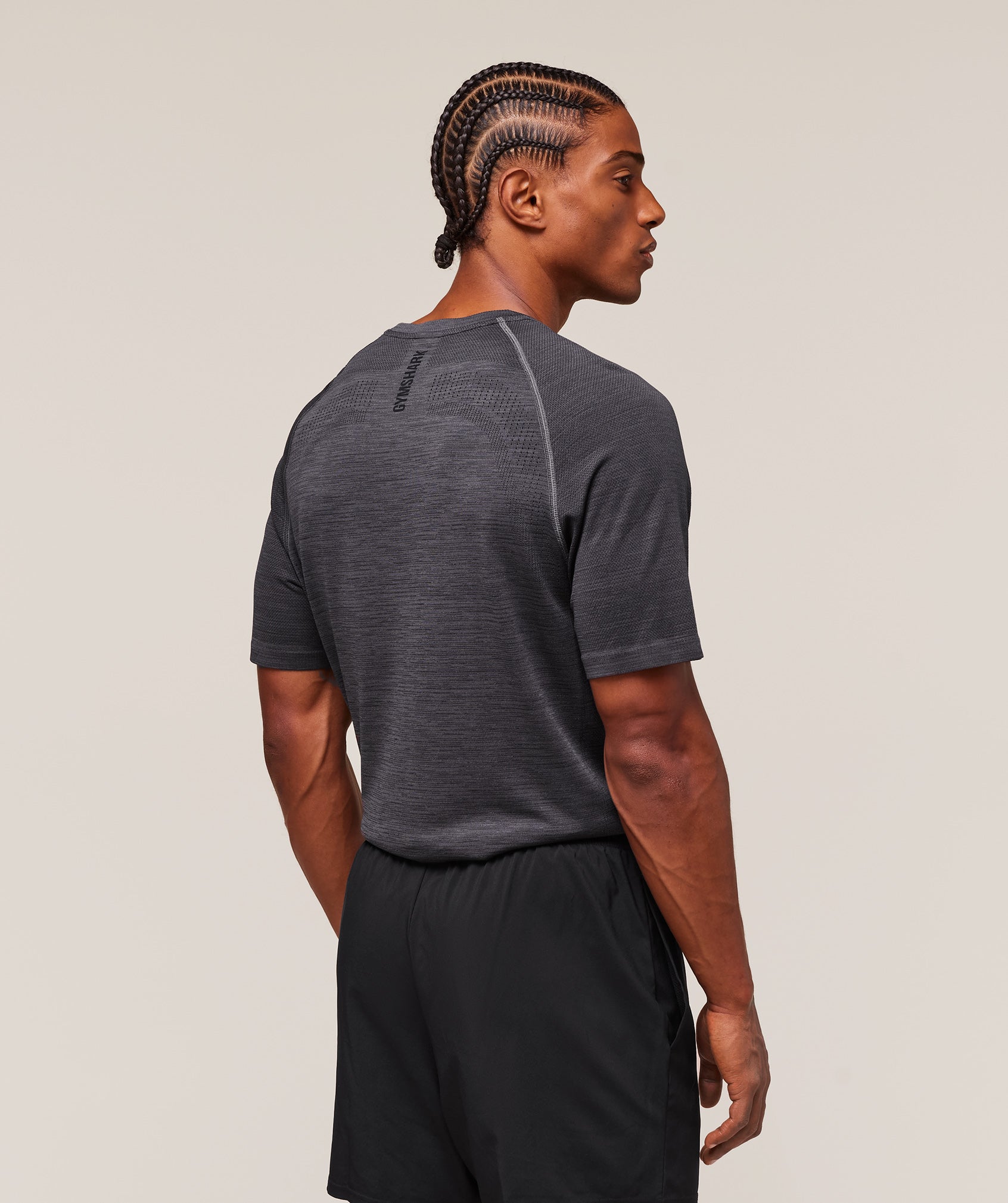 Gymshark Versatile Seamless T-Shirt - Dark Grey/Black