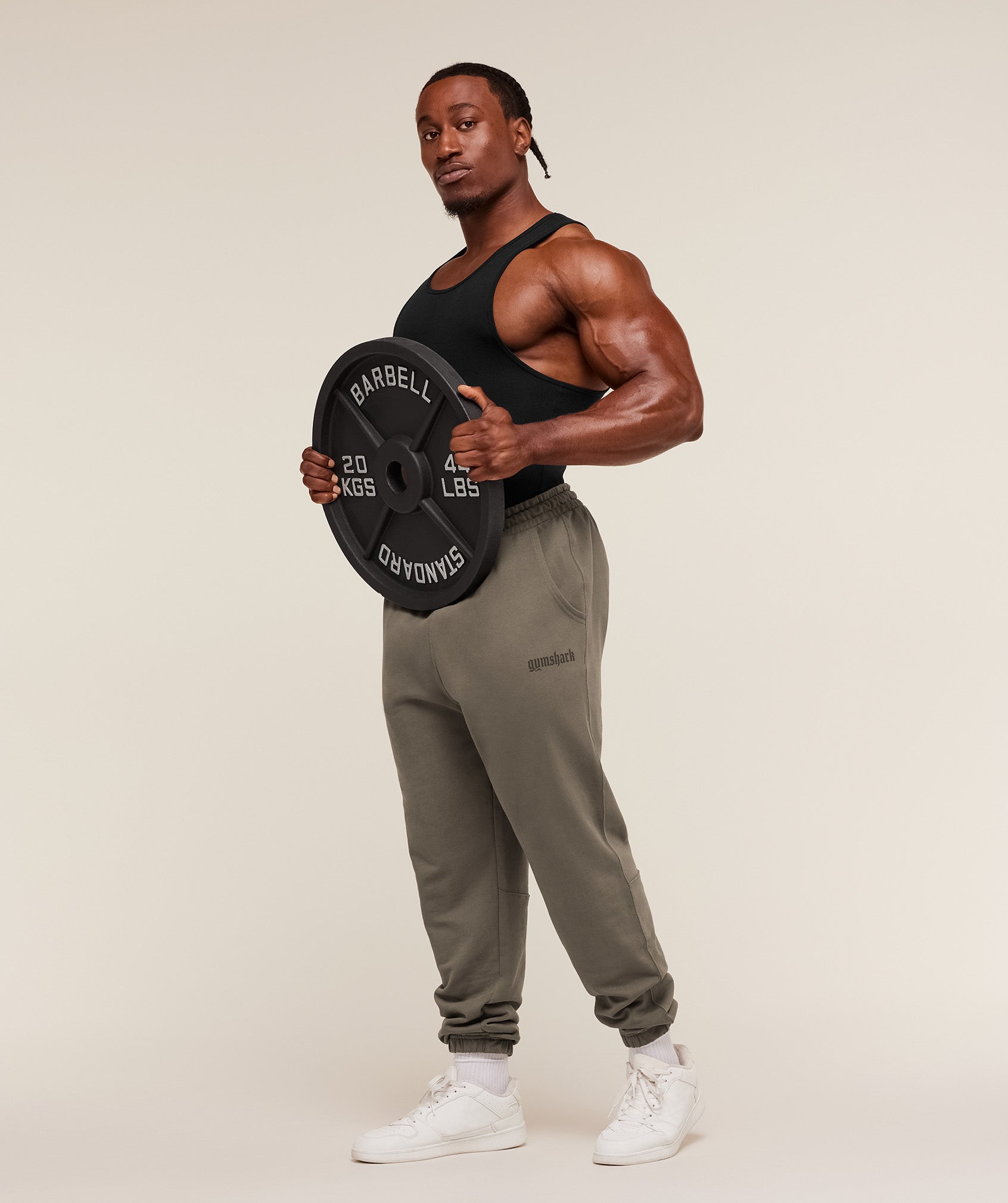 Gymshark Olde English Joggers - Camo Brown