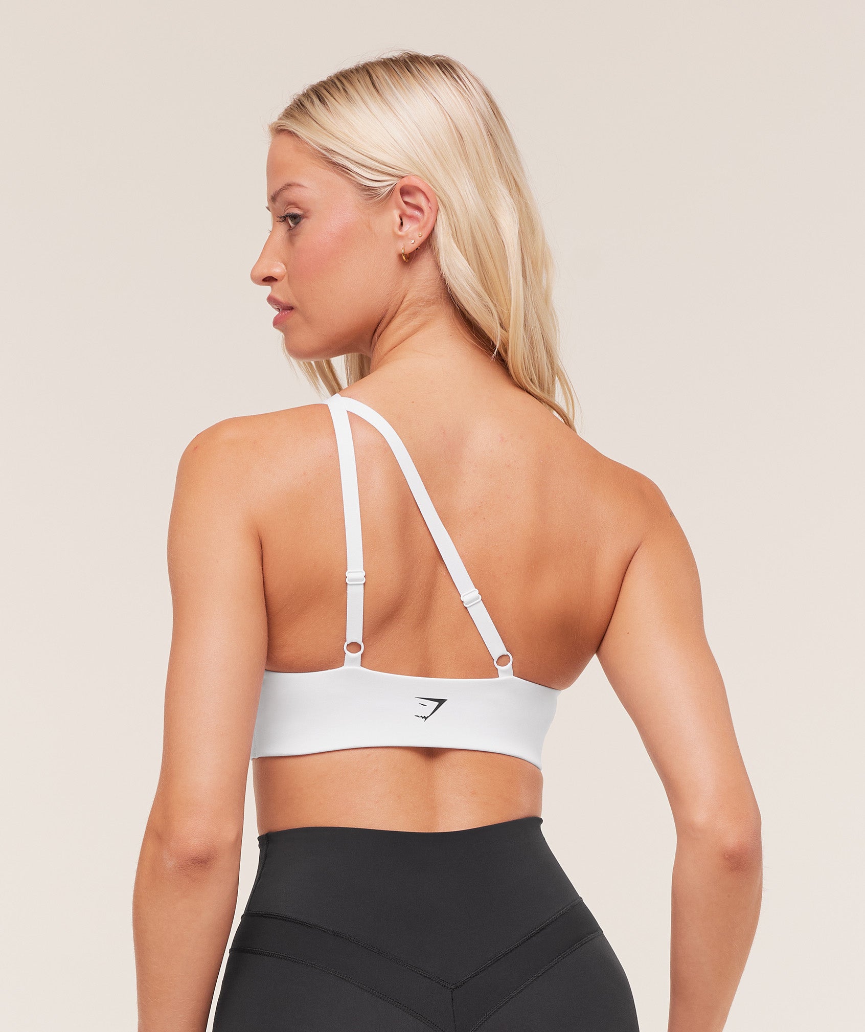 Gymshark One Shoulder Sports Bra - White