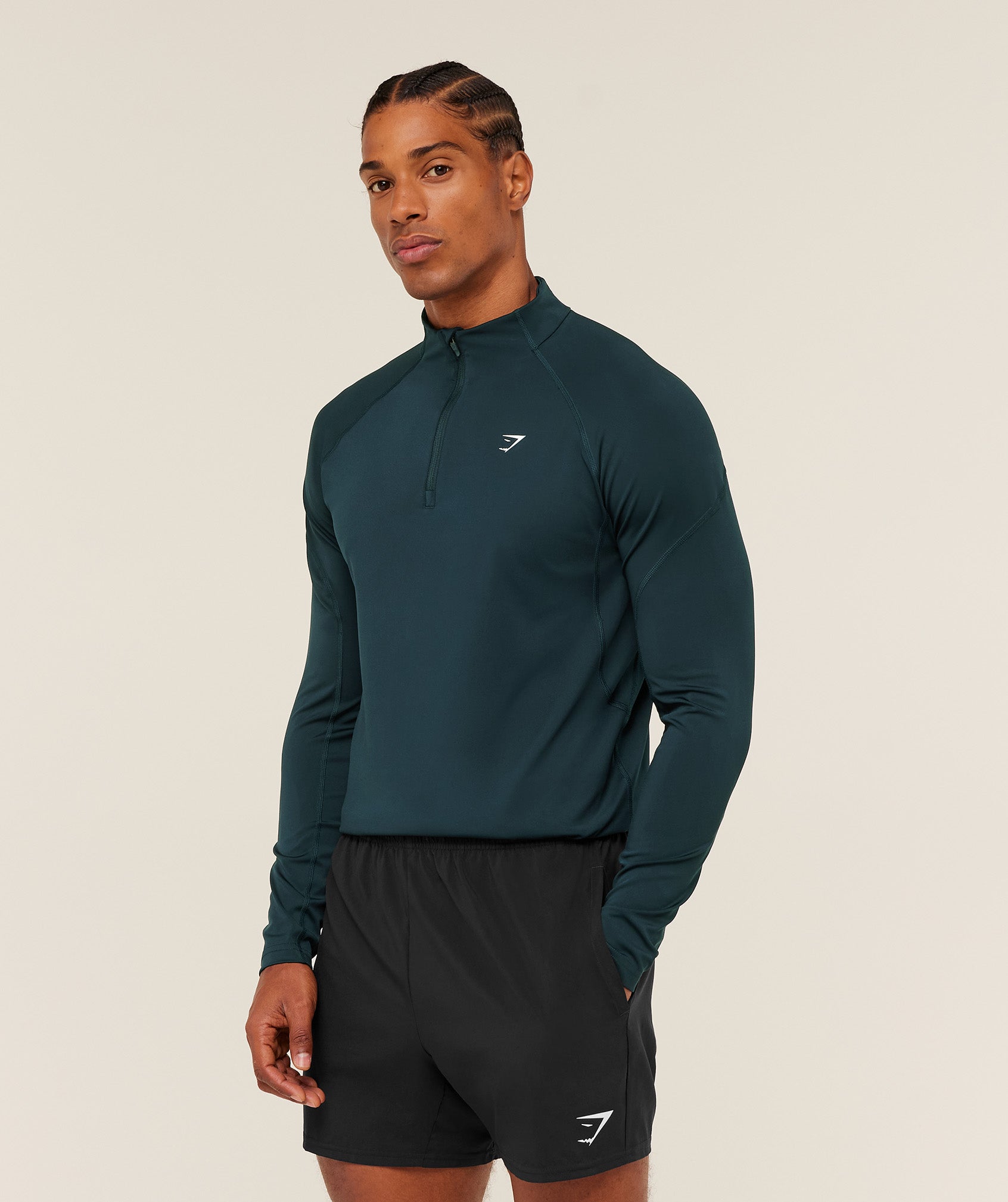 Gymshark Performance 1/4 Zip - Deep Petrol Blue