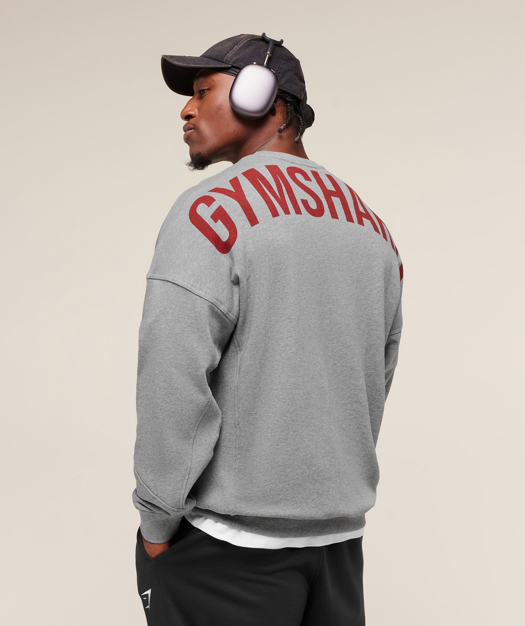 Gymshark Power Crew - Charcoal Core Marl