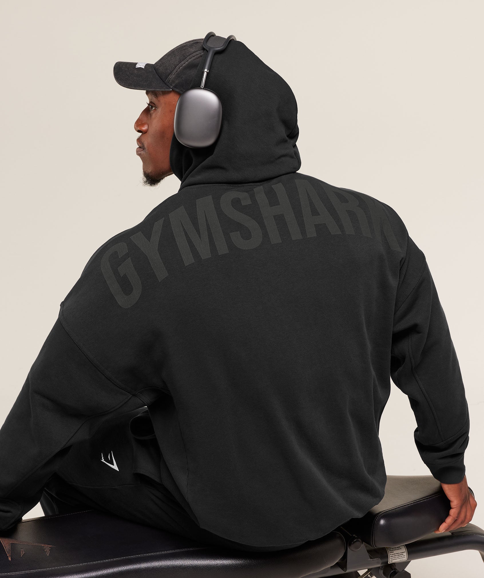 Gymshark Power Hoodie - Black/Asphalt Grey