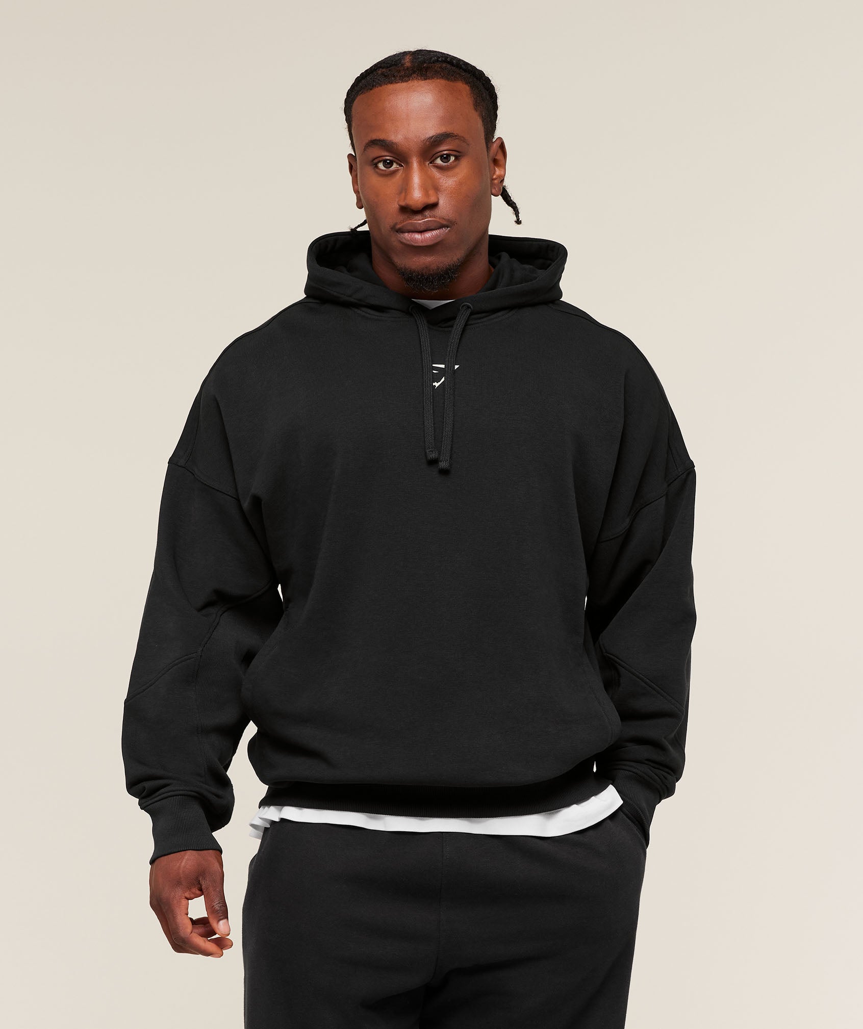 Gymshark Power Hoodie - Black/Oat White