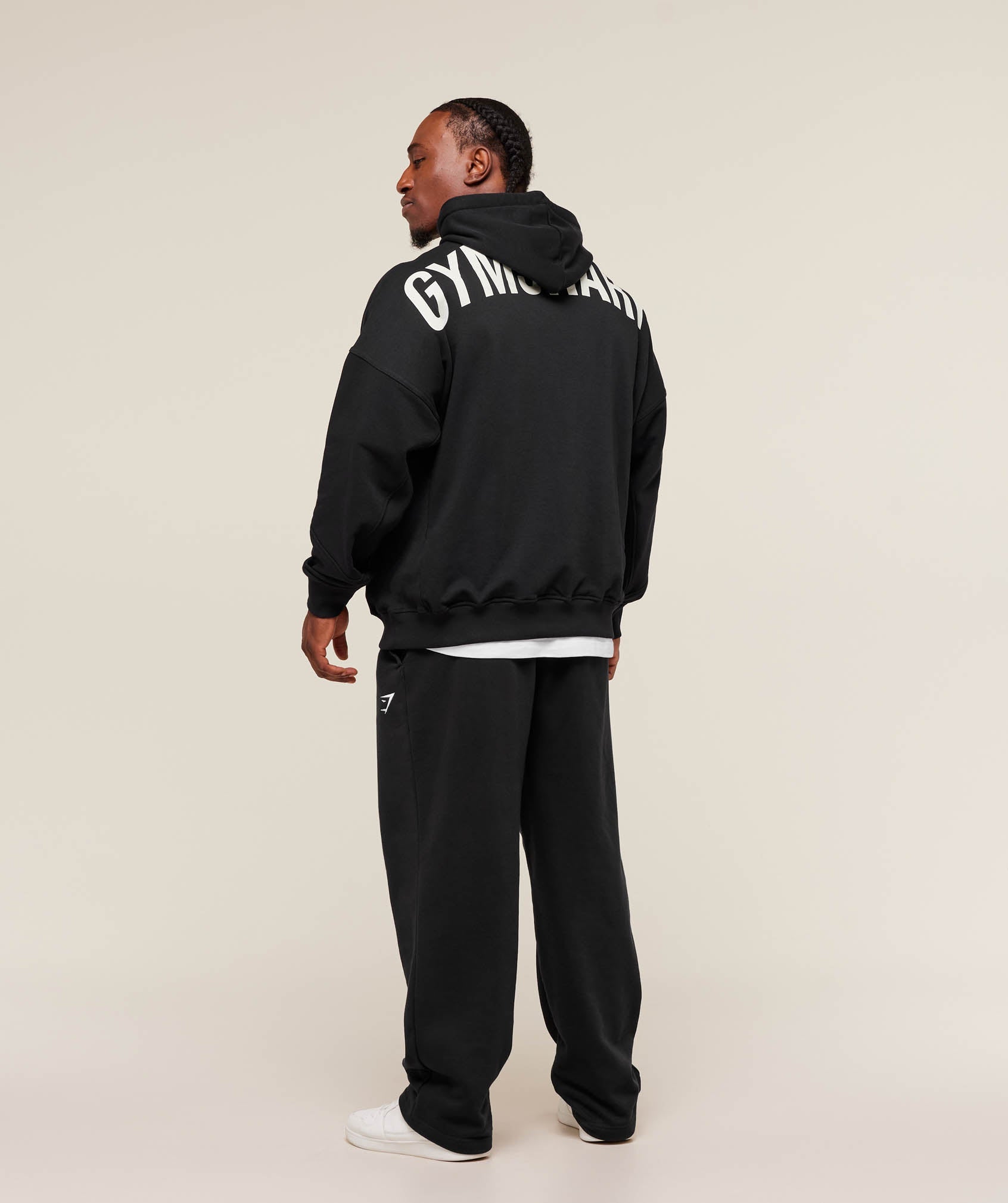 Gymshark Power Hoodie - Black/Oat White