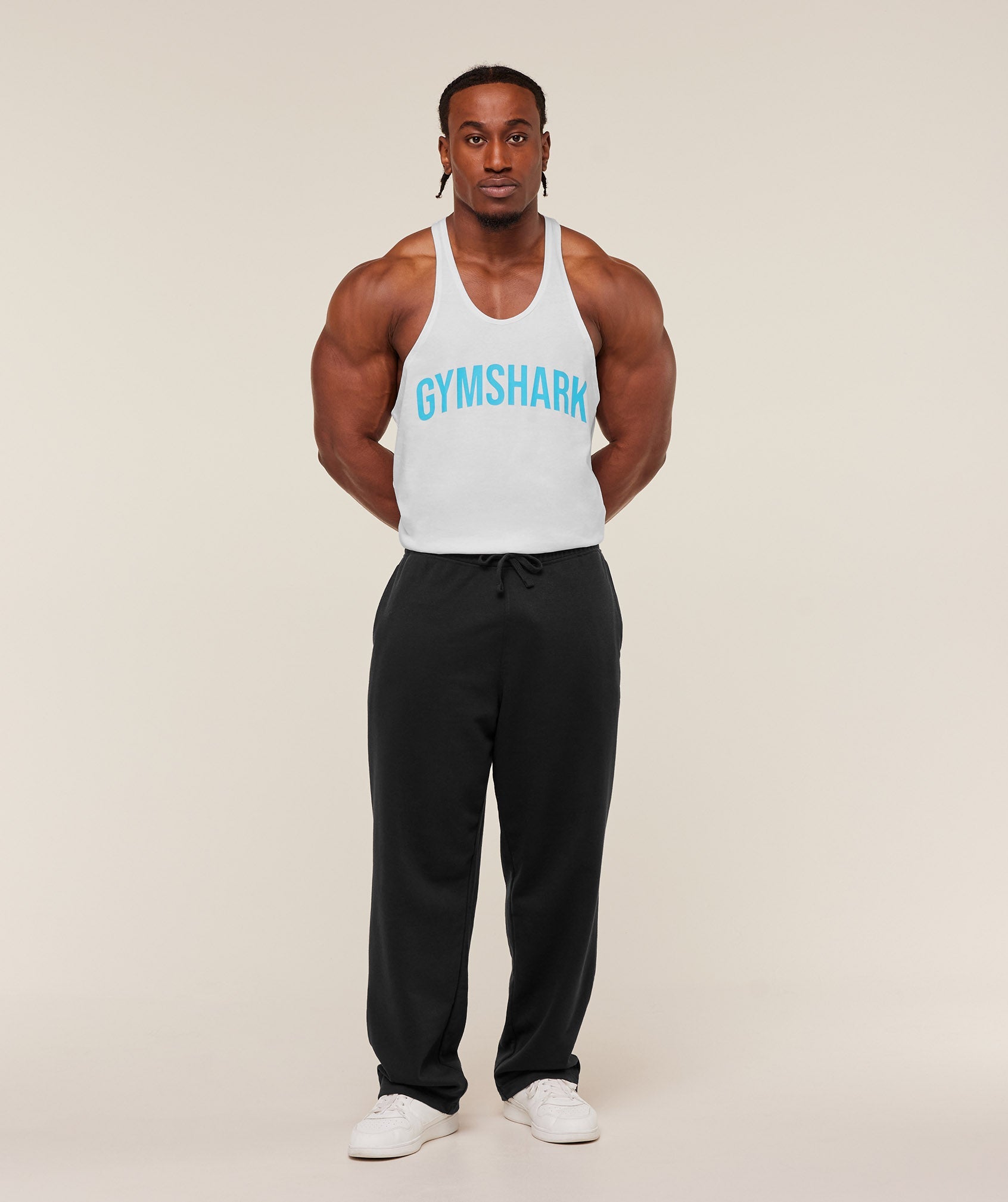 Gymshark Power Stringer - GS White/GS Brand Blue