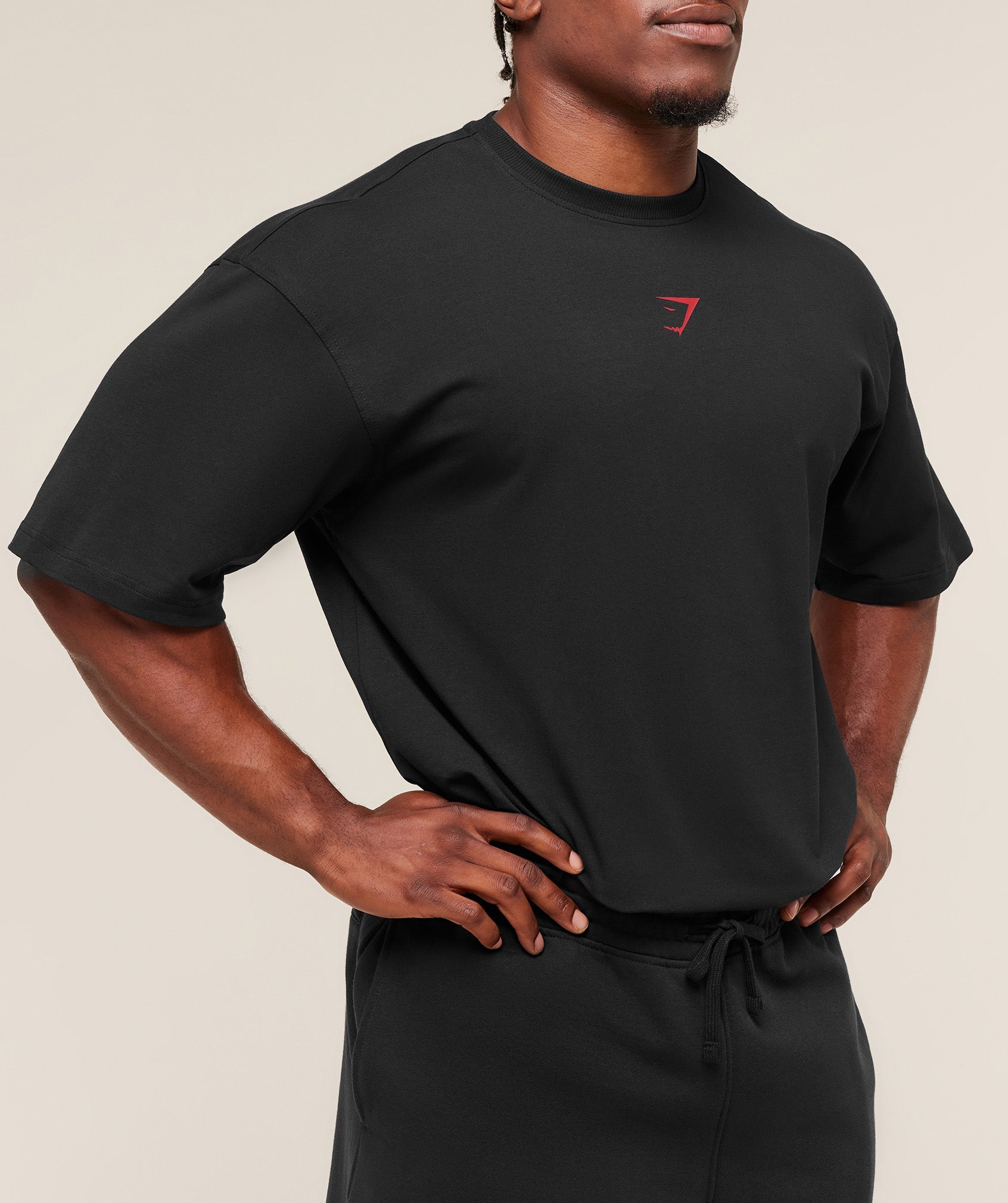 Gymshark Power T-Shirt - Black/Conditioning Red