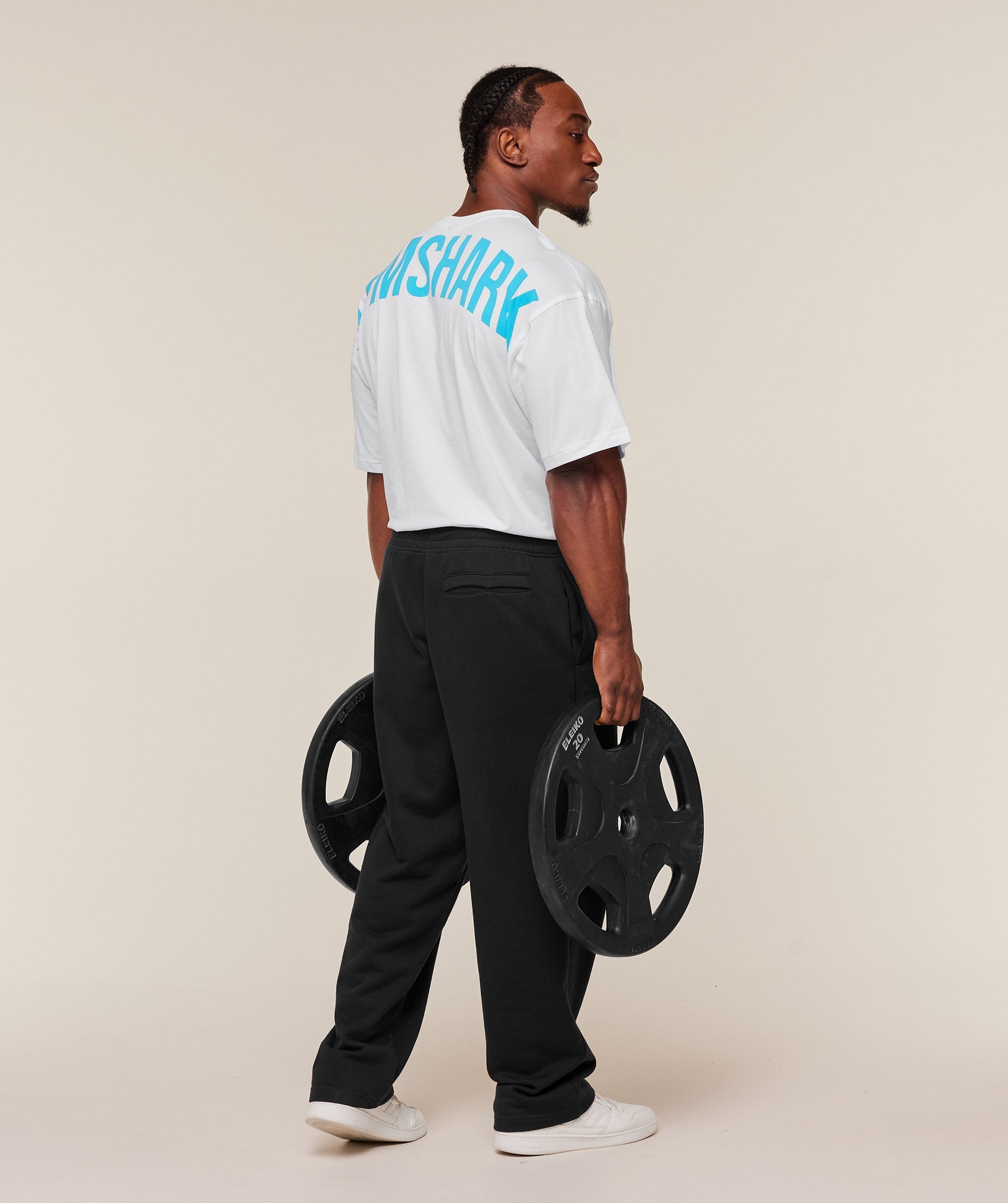 Gymshark Power T-Shirt - GS White/GS Brand Blue