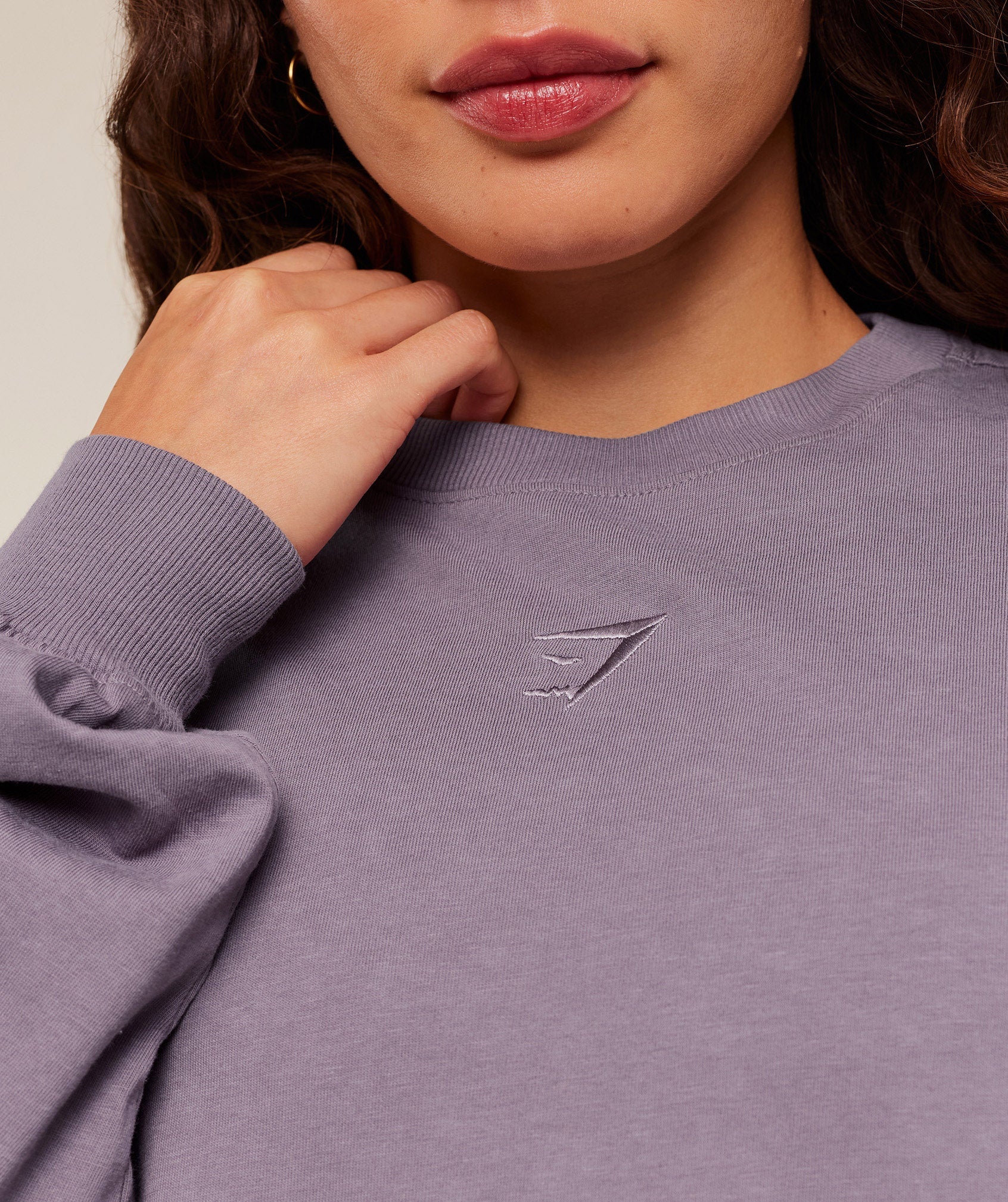 Gymshark Power Washed Long Sleeve Top - Dusk Purple/Acid Wash