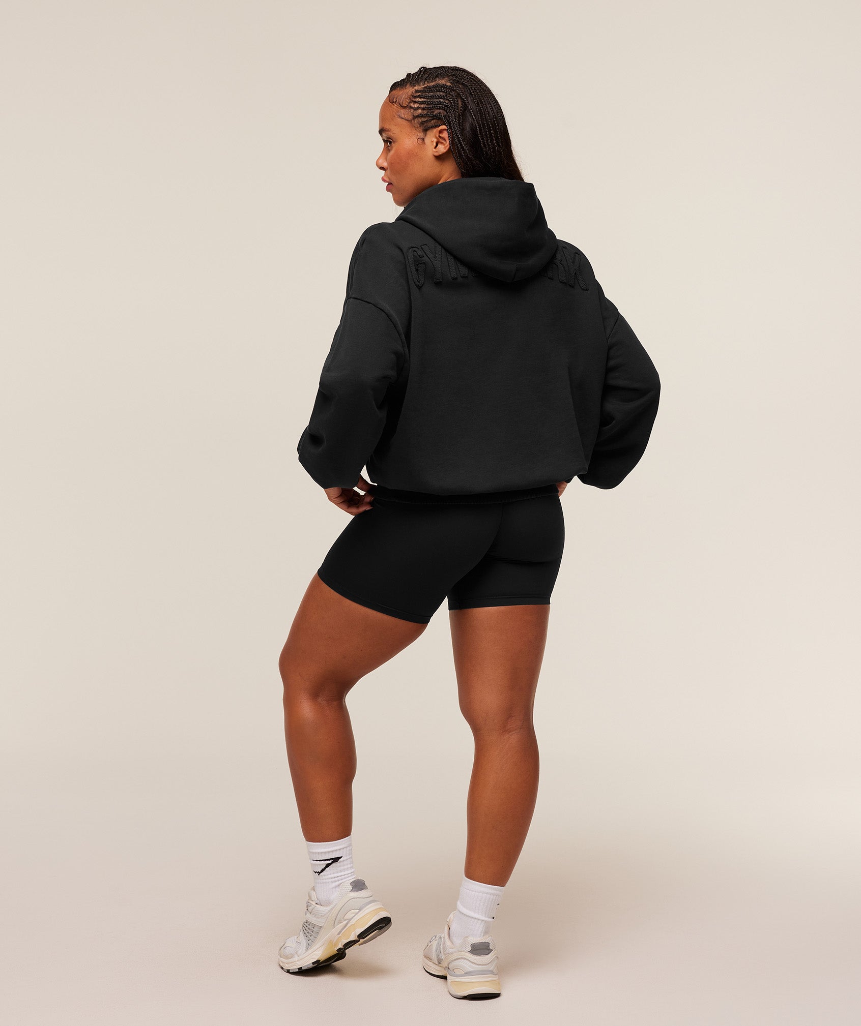 Gymshark Power Washed Oversized Hoodie - Black/Acid Wash