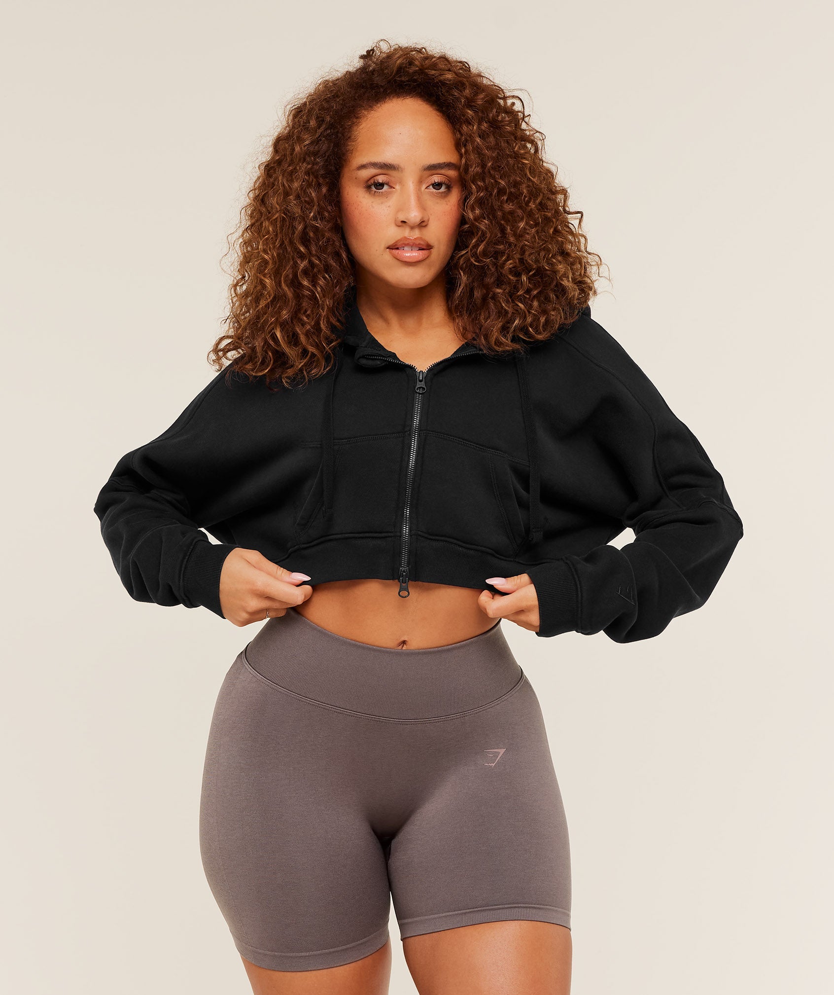 Gymshark Pump Zip Through Hoodie - Black/Wash