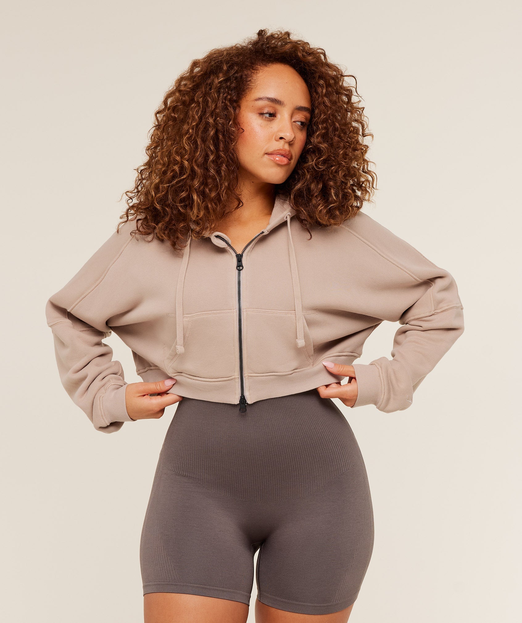 Gymshark Pump Zip Through Hoodie - GS Dusk Pink/WASH