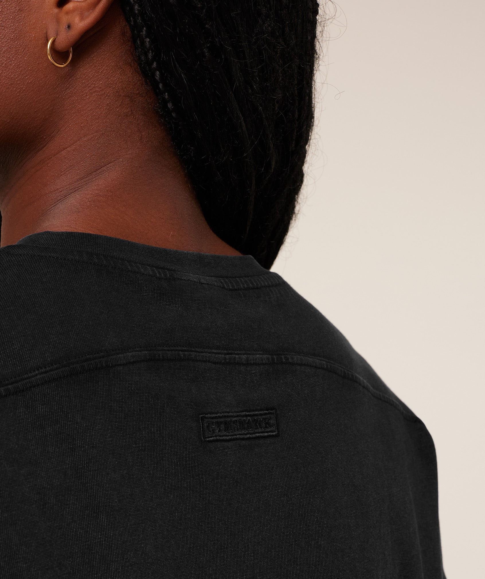 Gymshark Pump Cover Structured Fleece Top - Black/Wash