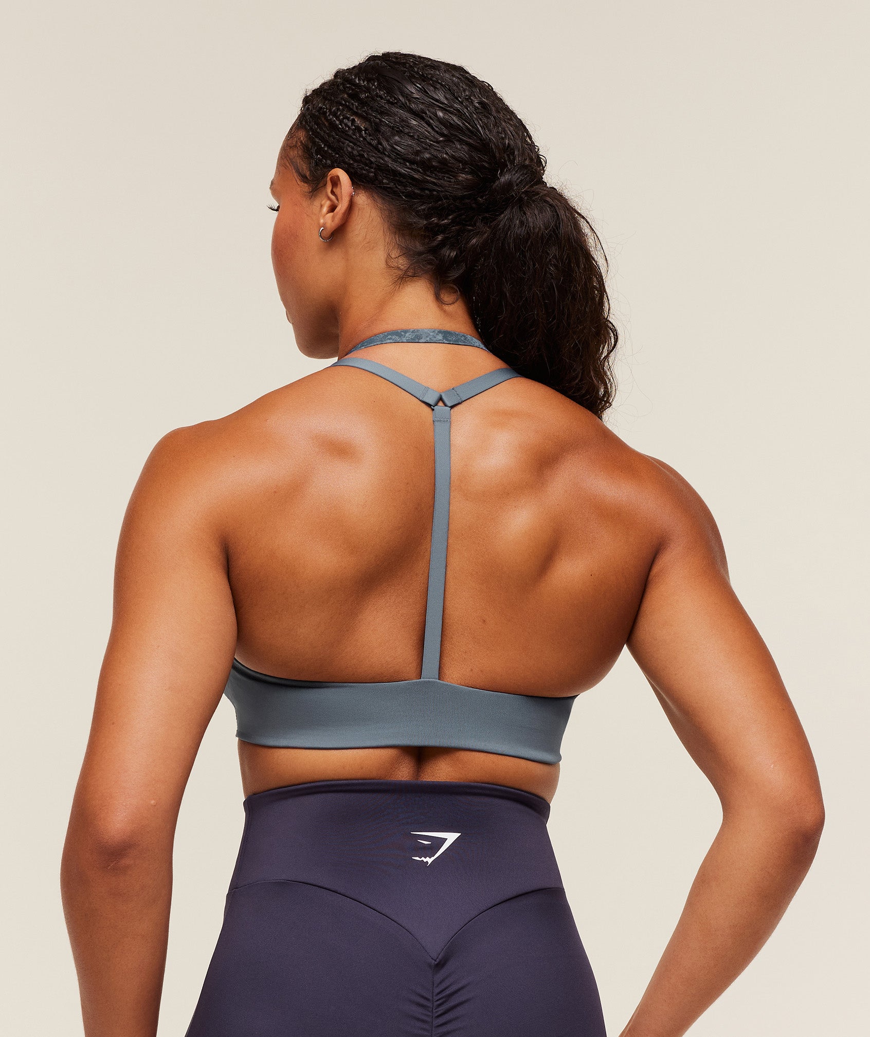 Gymshark Reps T Back Sports Bra - Iron Blue/Pantone Midnight Navy