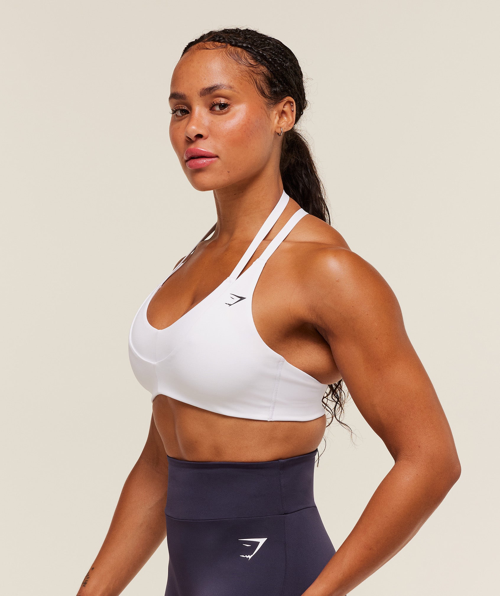 Gymshark Reps T Back Sports Bra - White