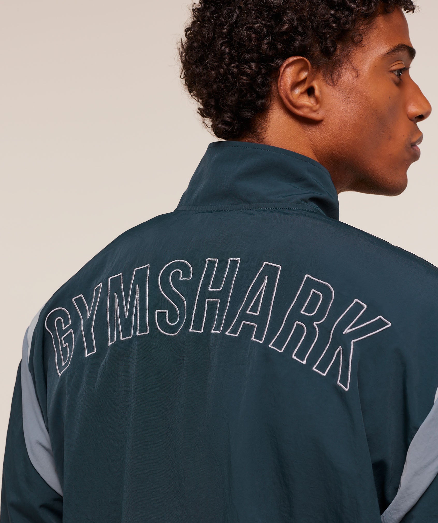 Gymshark Retro Track Jacket - Deep Petrol Blue/Iron Blue/Denim Grey