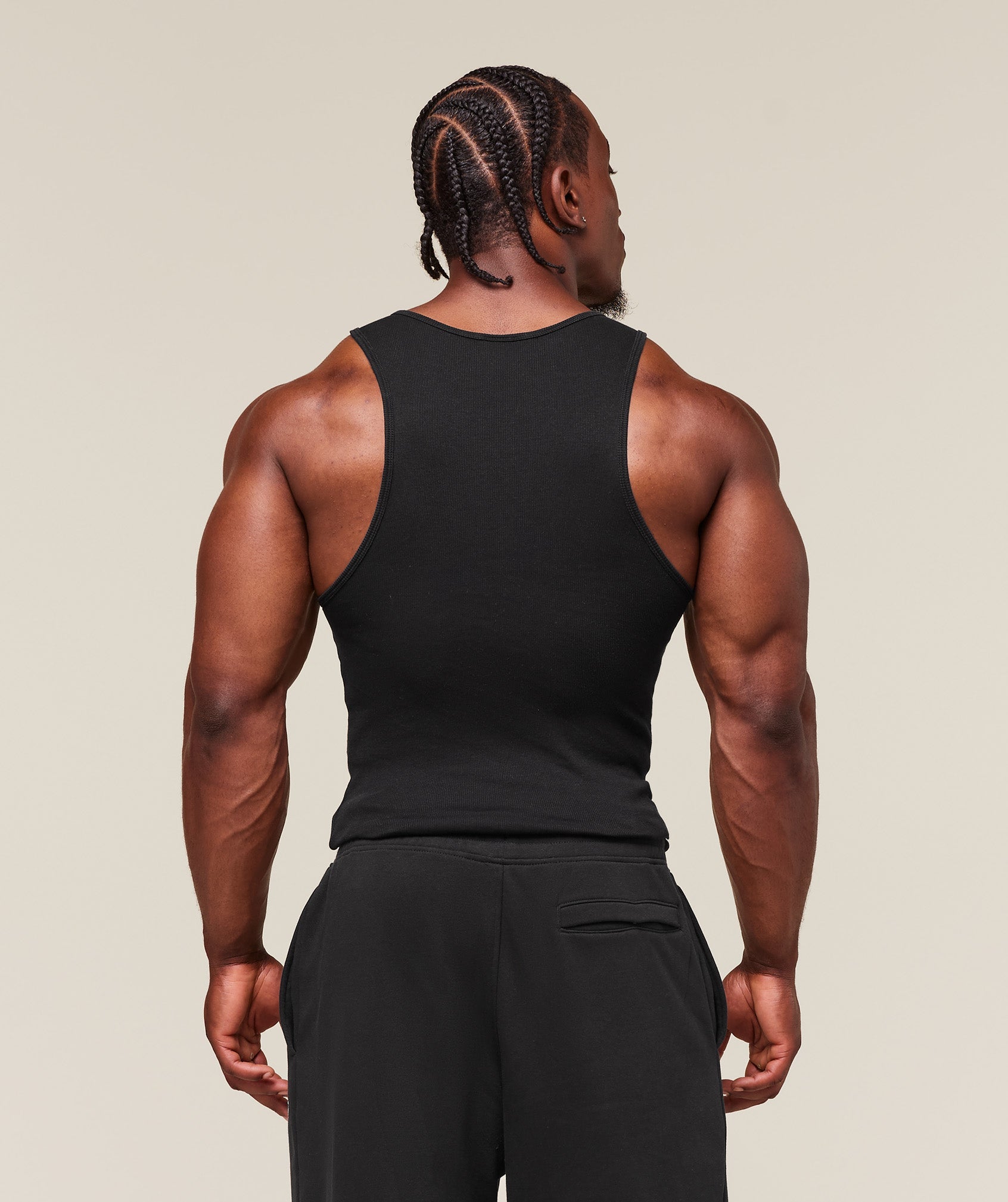 Gymshark Ribbed Tank 1PK - Black