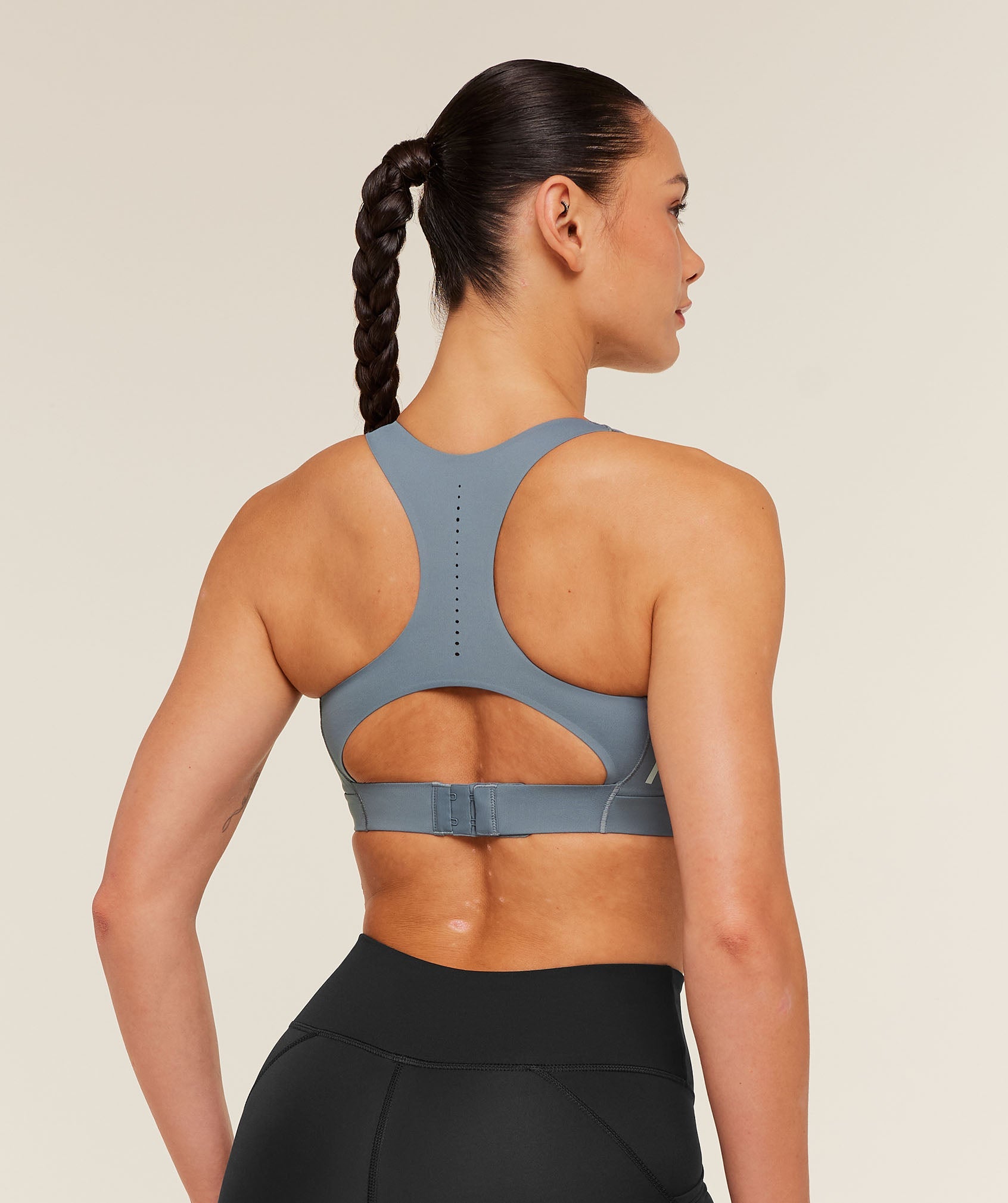 Gymshark Medium Support Running Sports Bra - Iron Blue