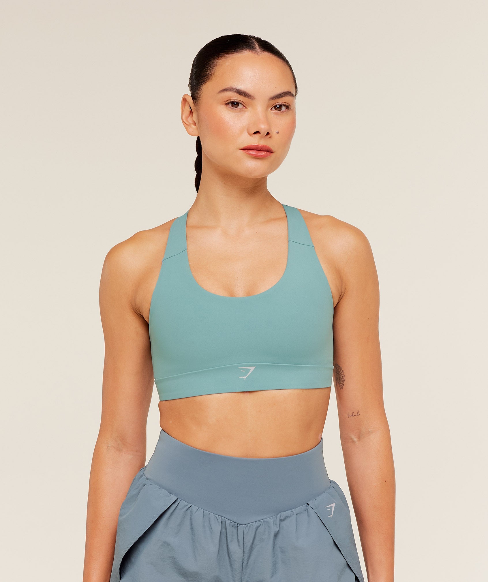 Gymshark Medium Support Running Sports Bra - GS Storm Blue