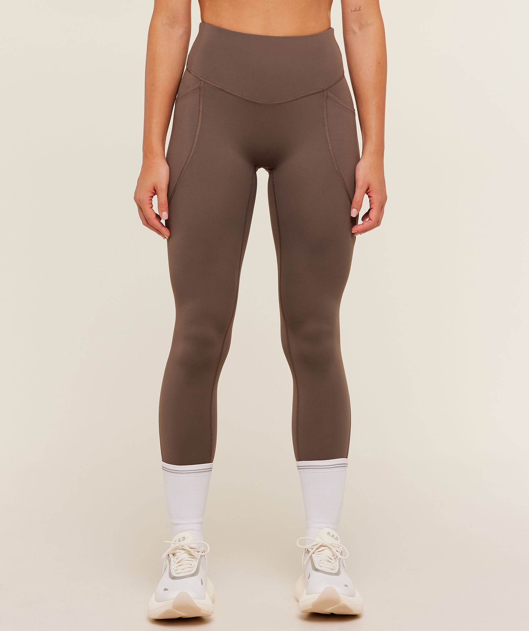 Gymshark Running Pocket Leggings - Camo Brown