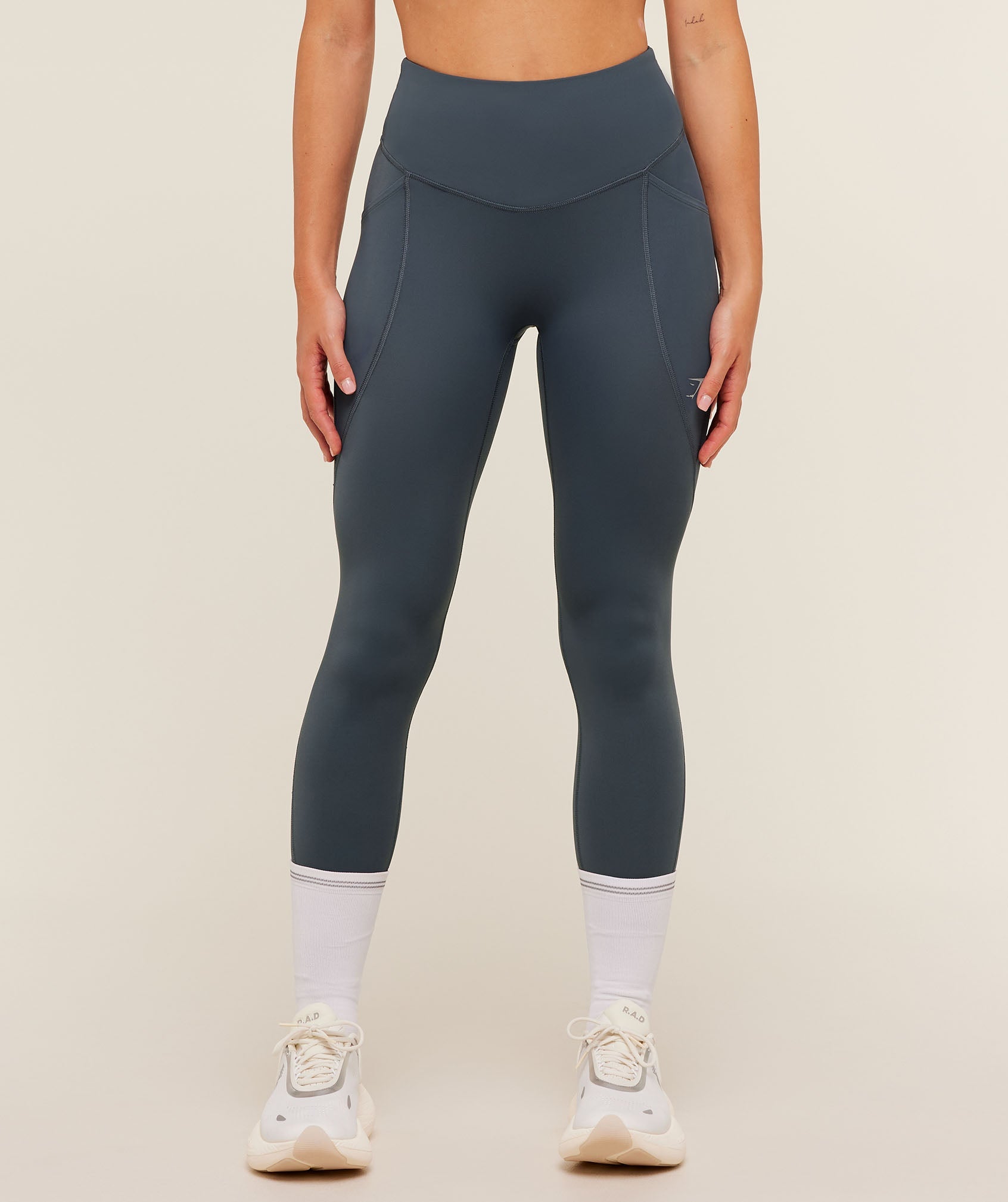 Gymshark Running Pocket Leggings - Titanium Blue
