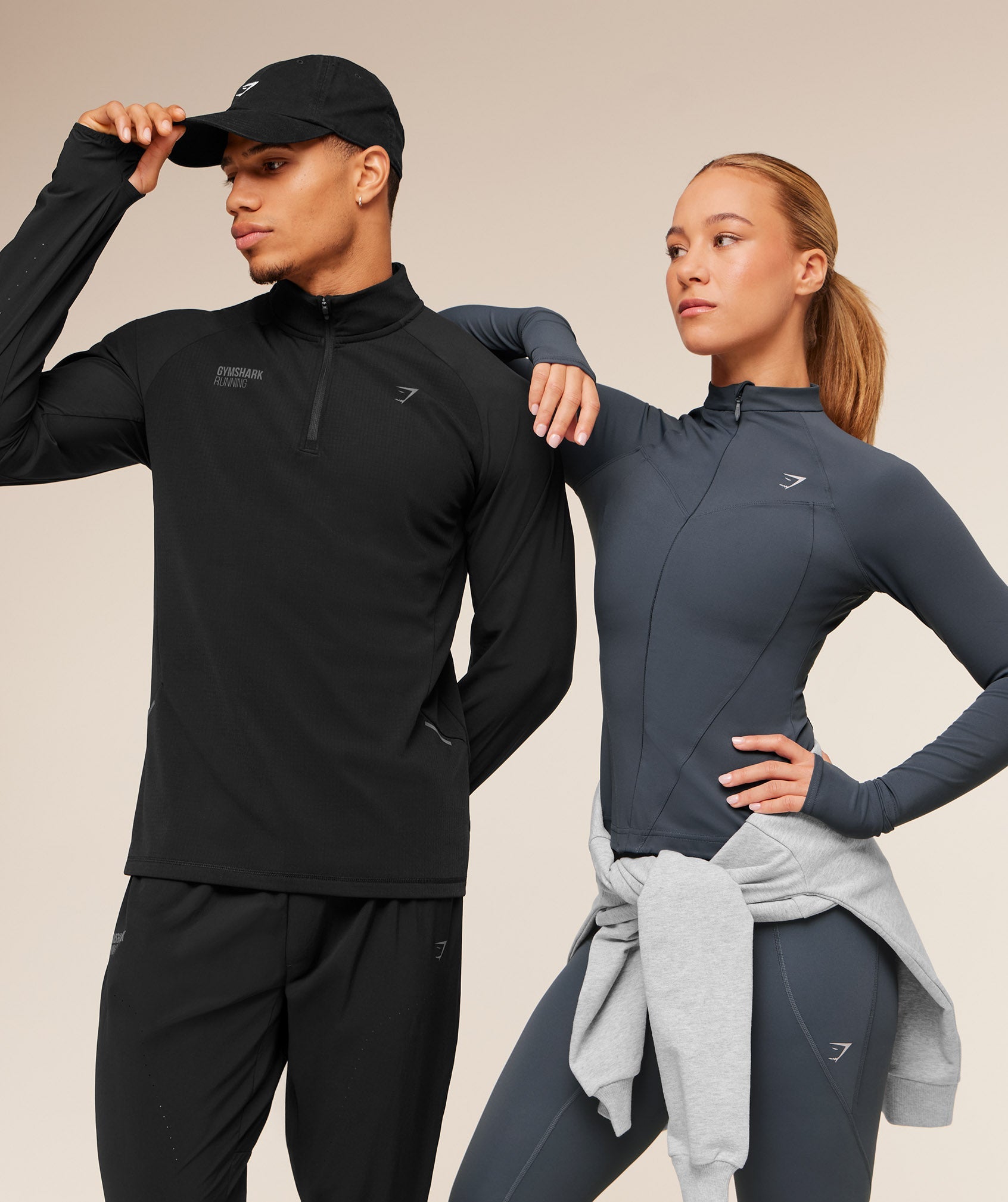 Gymshark Running Elite 1/4 Zip - Black