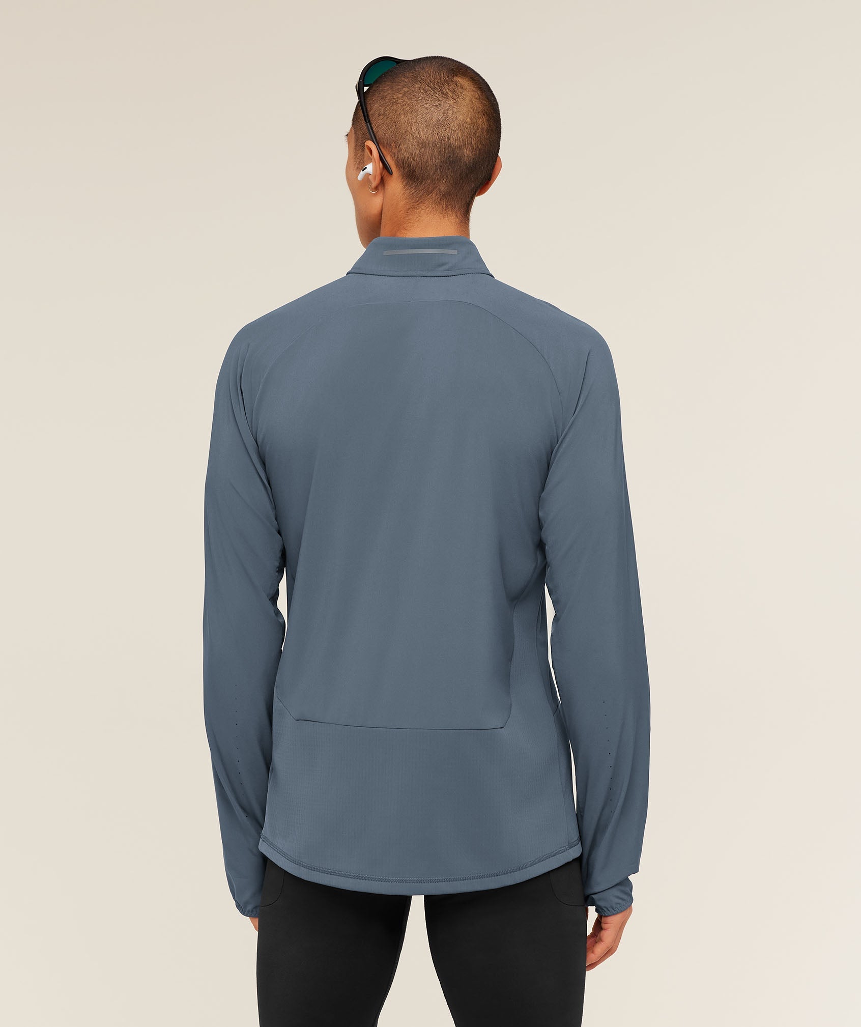 Gymshark Running Elite 1/4 Zip - Titanium Blue