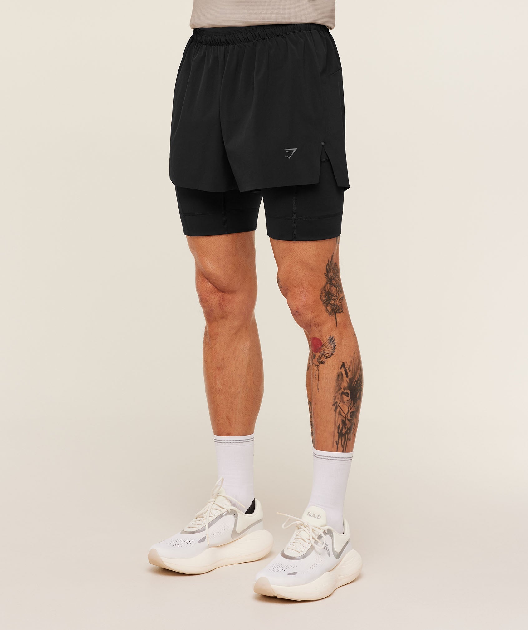Gymshark Running Elite 2 in 1 5" Shorts - Black