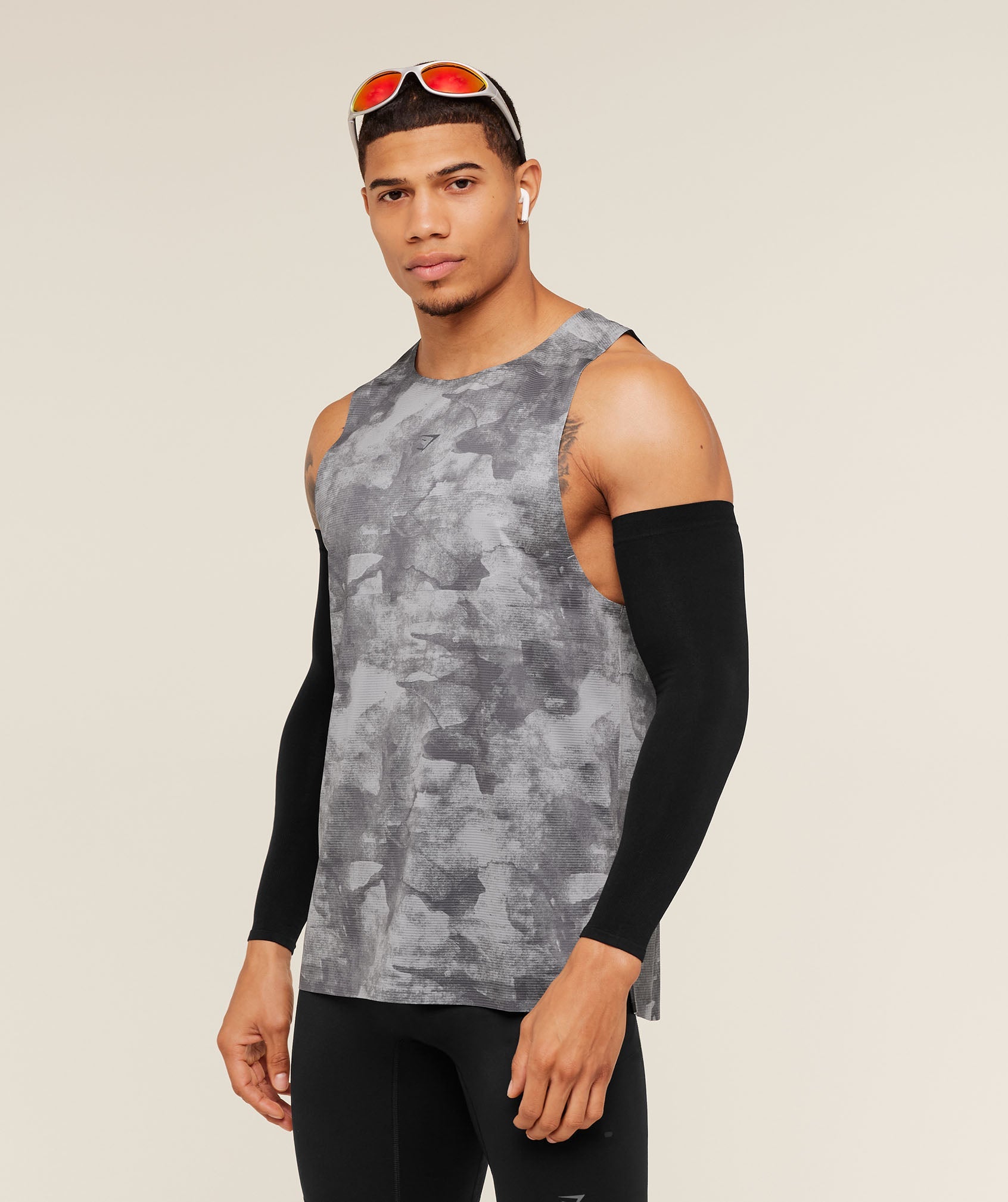 Gymshark Running Elite Tank - Smokey Grey/Black