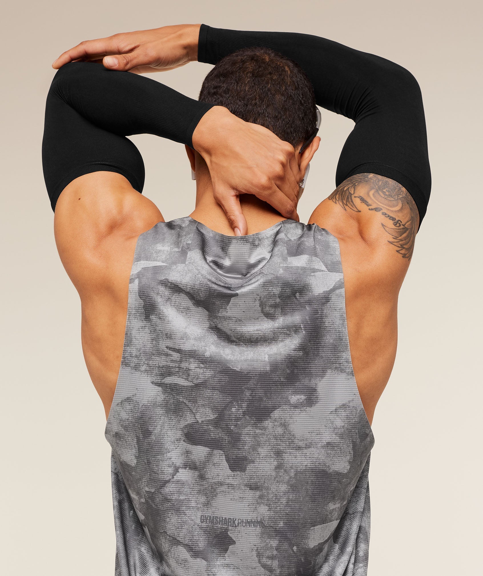 Gymshark Running Elite Tank - Smokey Grey/Black