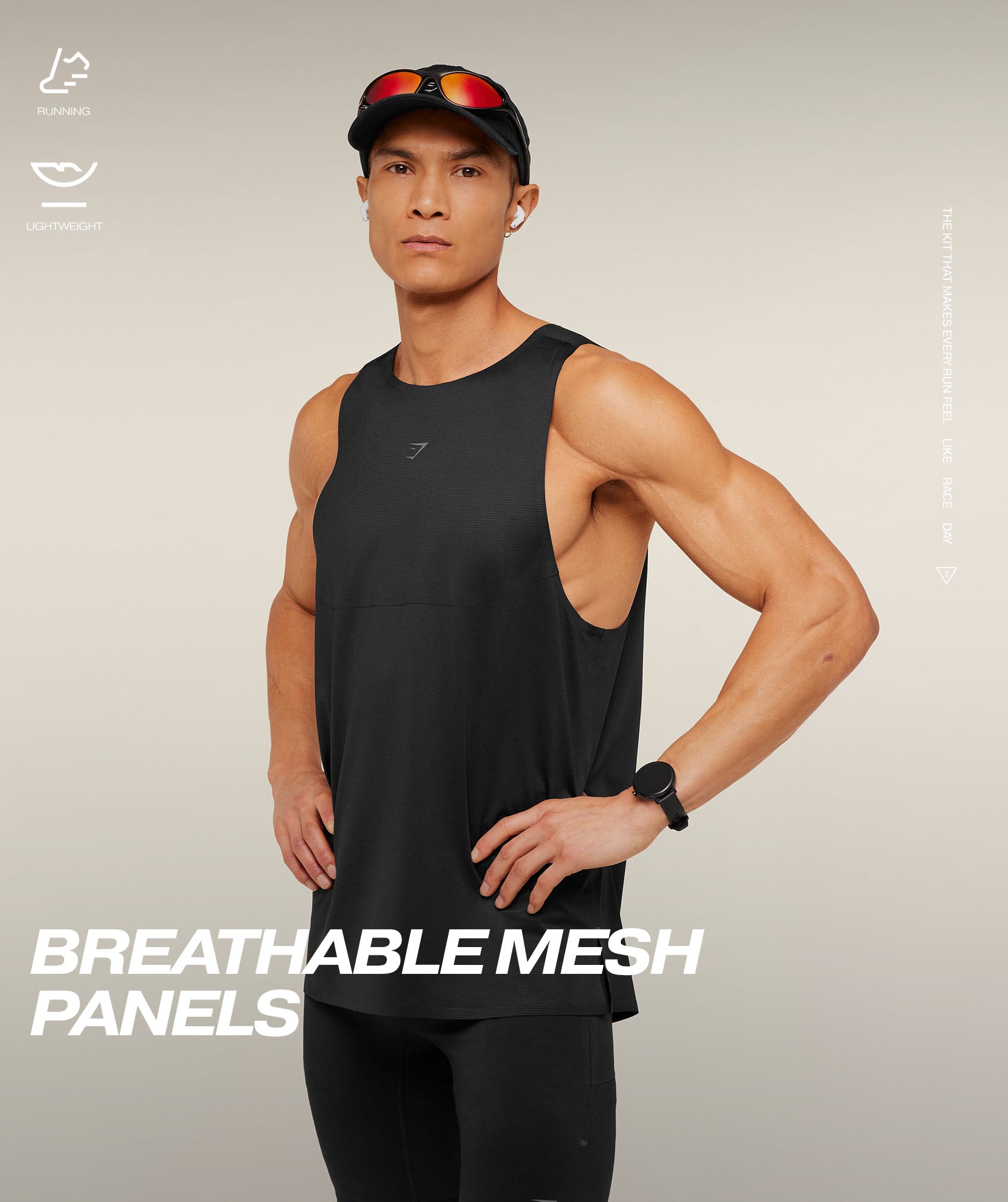 Gymshark Running Elite Tank - Black