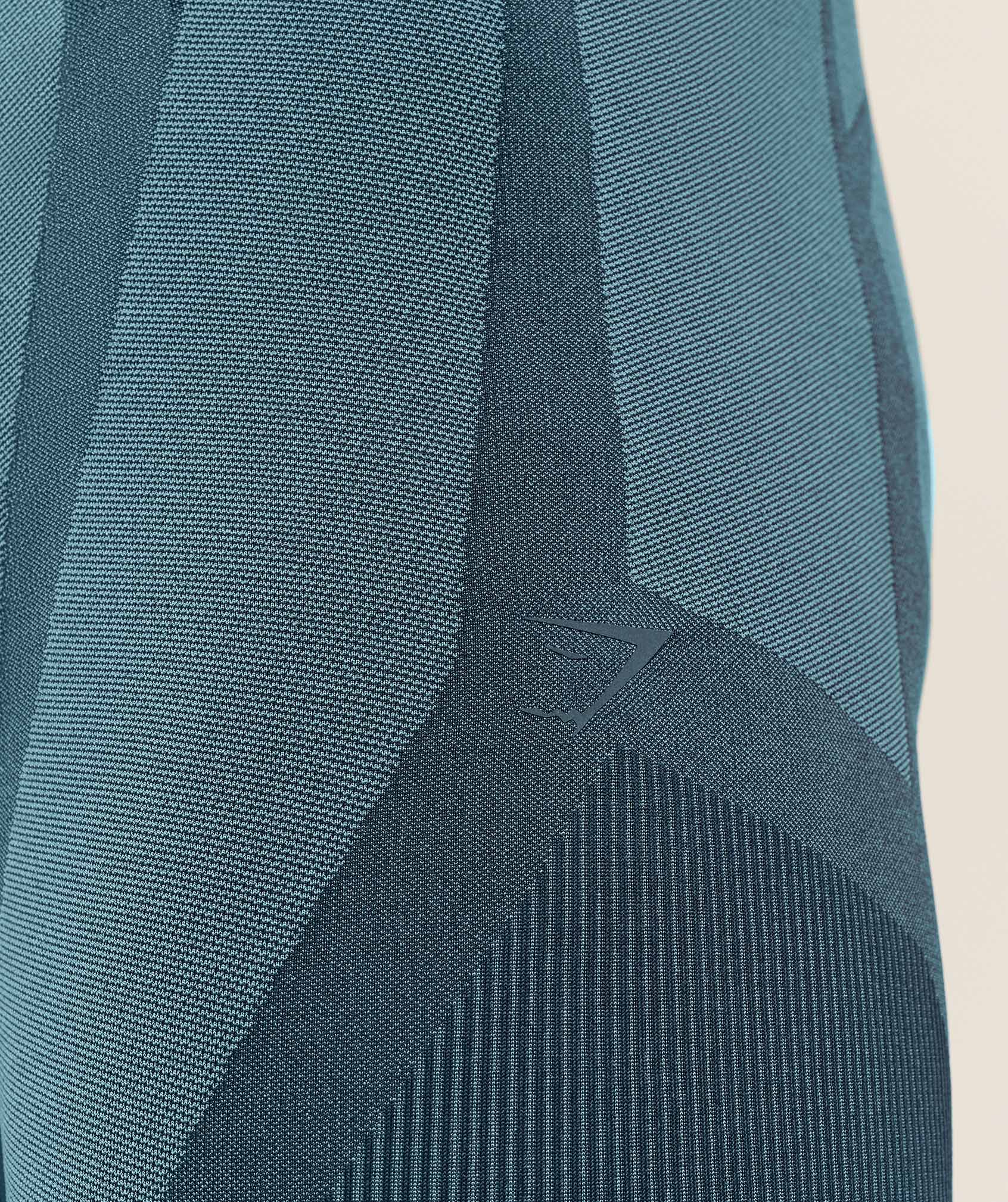 Gymshark Seamless Running Half Tight - Stealth Blue / Storm Blue