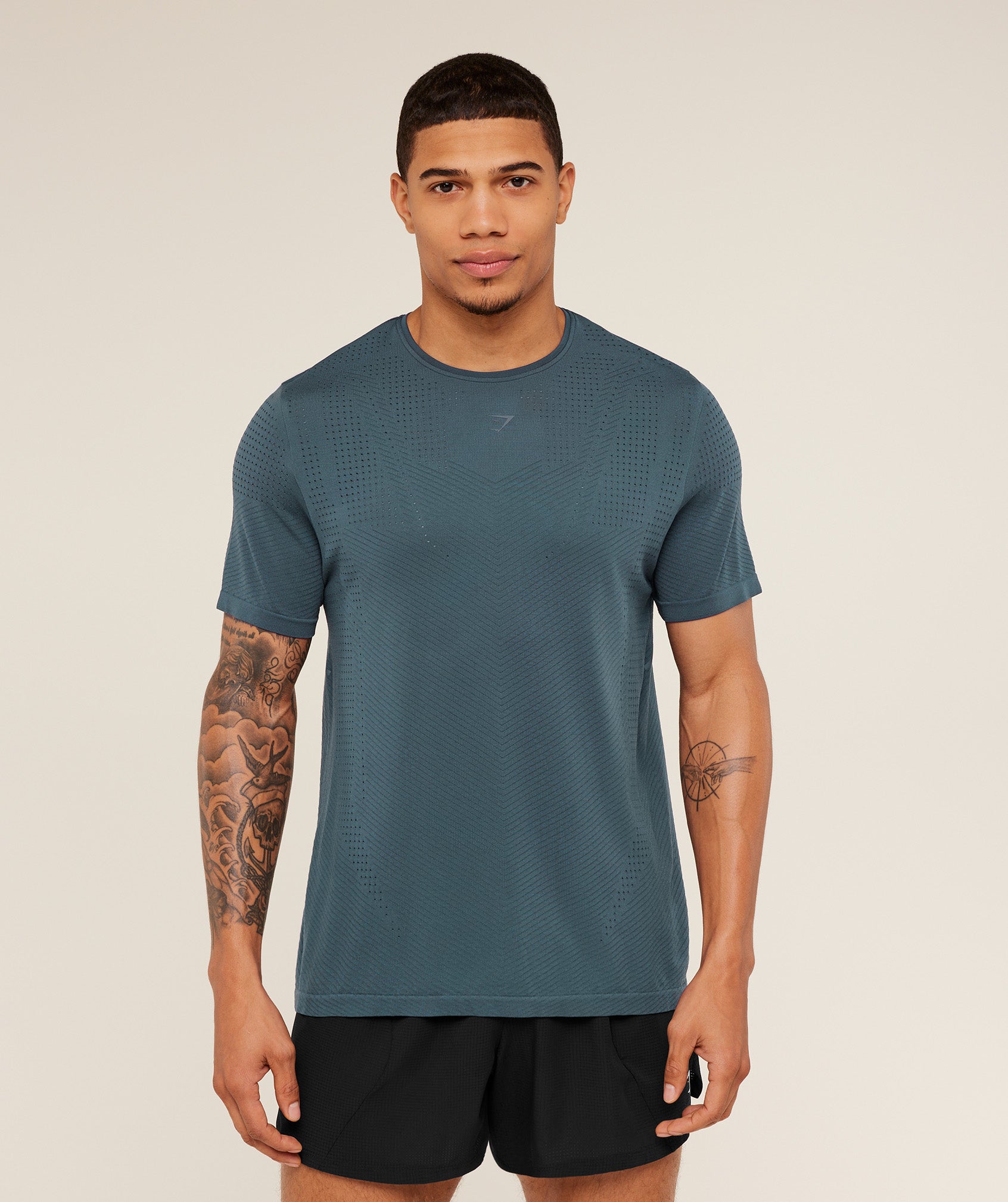 Gymshark Seamless Running T-Shirt - GS Stealth Blue