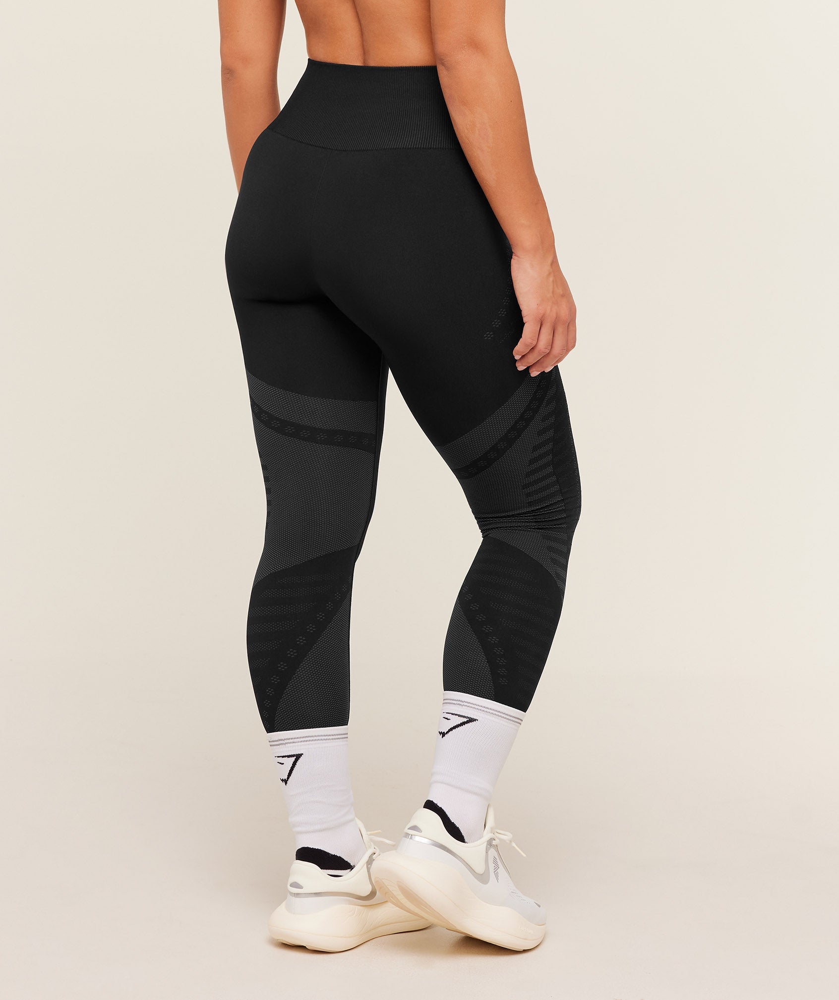 Gymshark Running Seamless Leggings - GS Black/GS Asphalt Grey