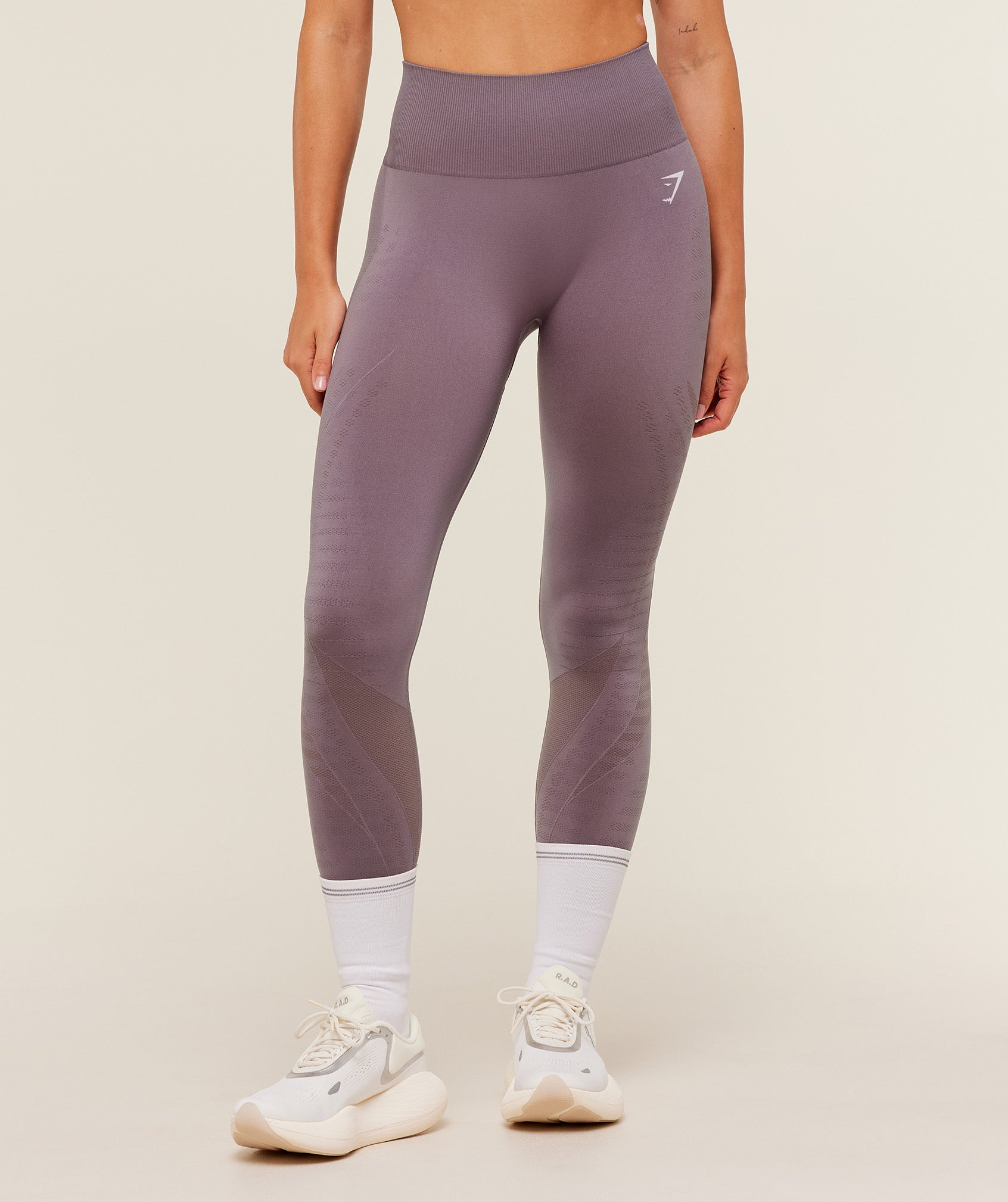 Gymshark Running Seamless Leggings - Dusk Purple/Walnut Mauve