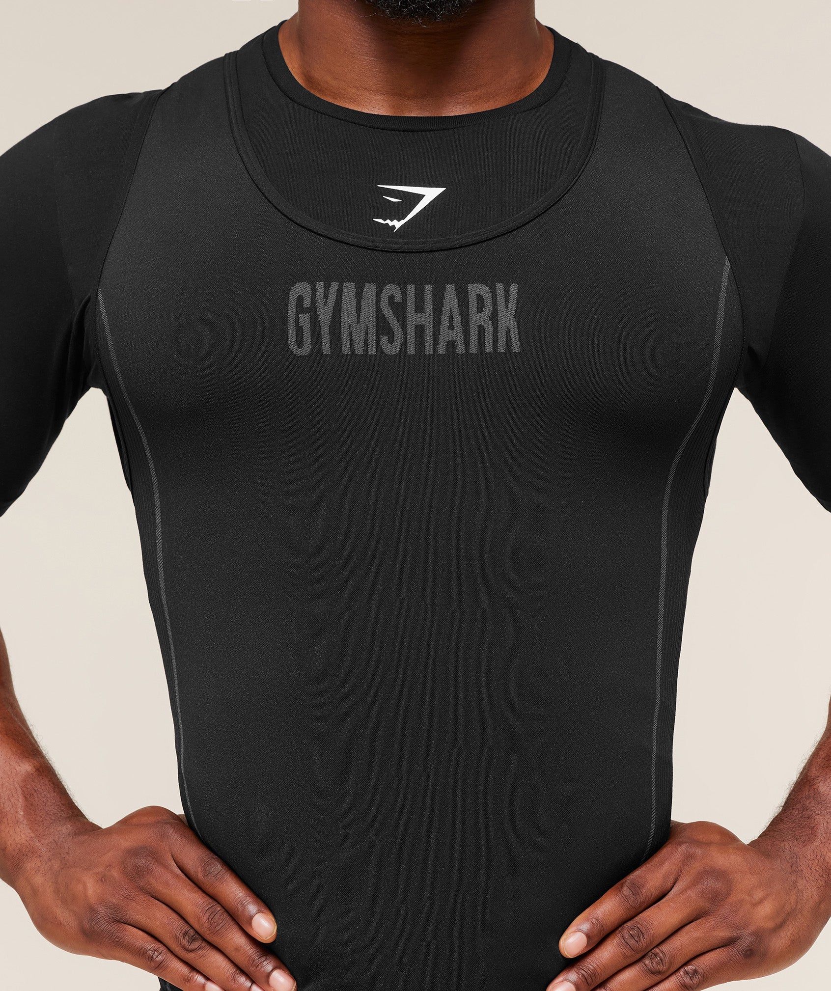 Gymshark Seamless Singlet - Black/Pitch Grey