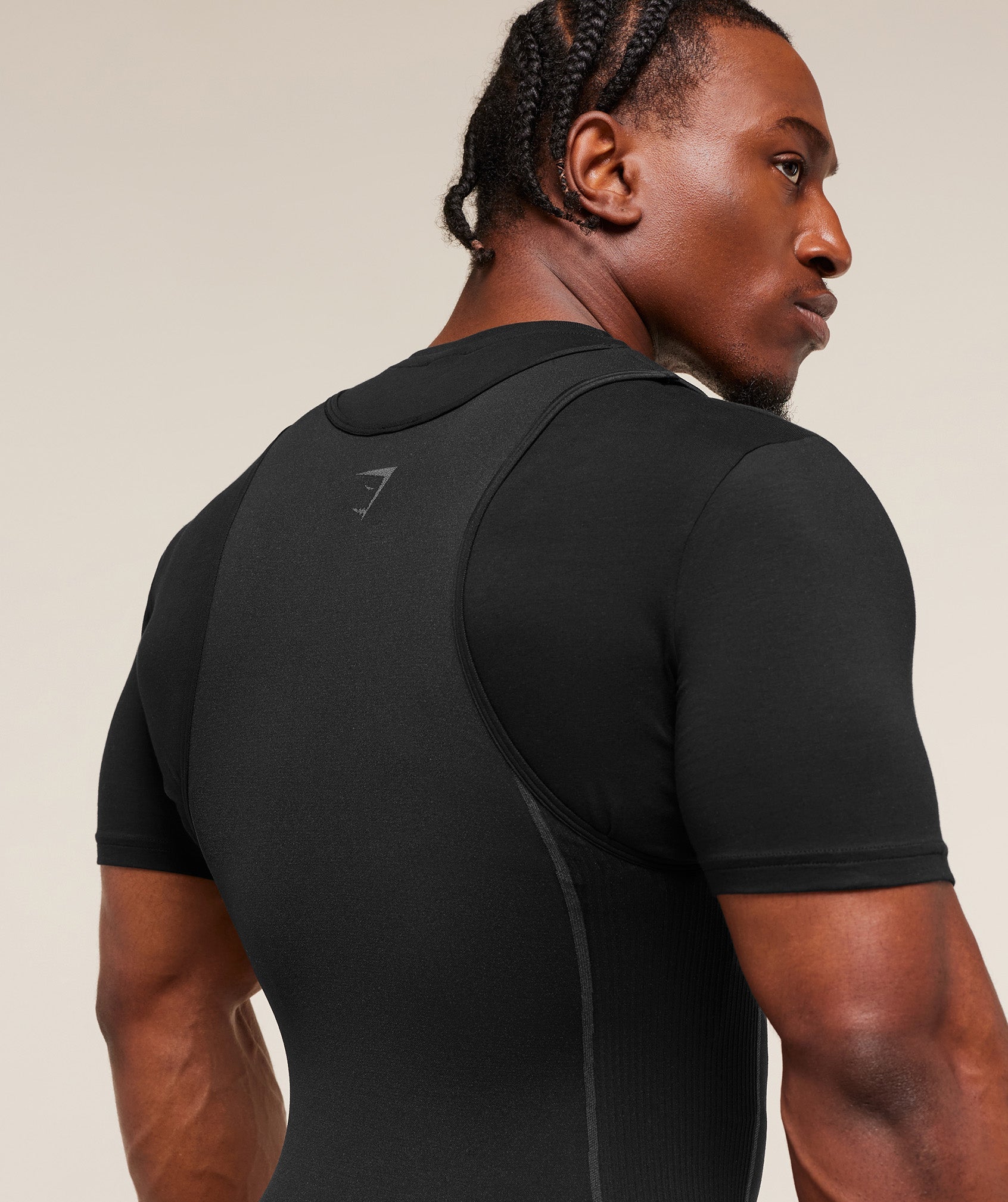 Gymshark Seamless Singlet - Black/Pitch Grey