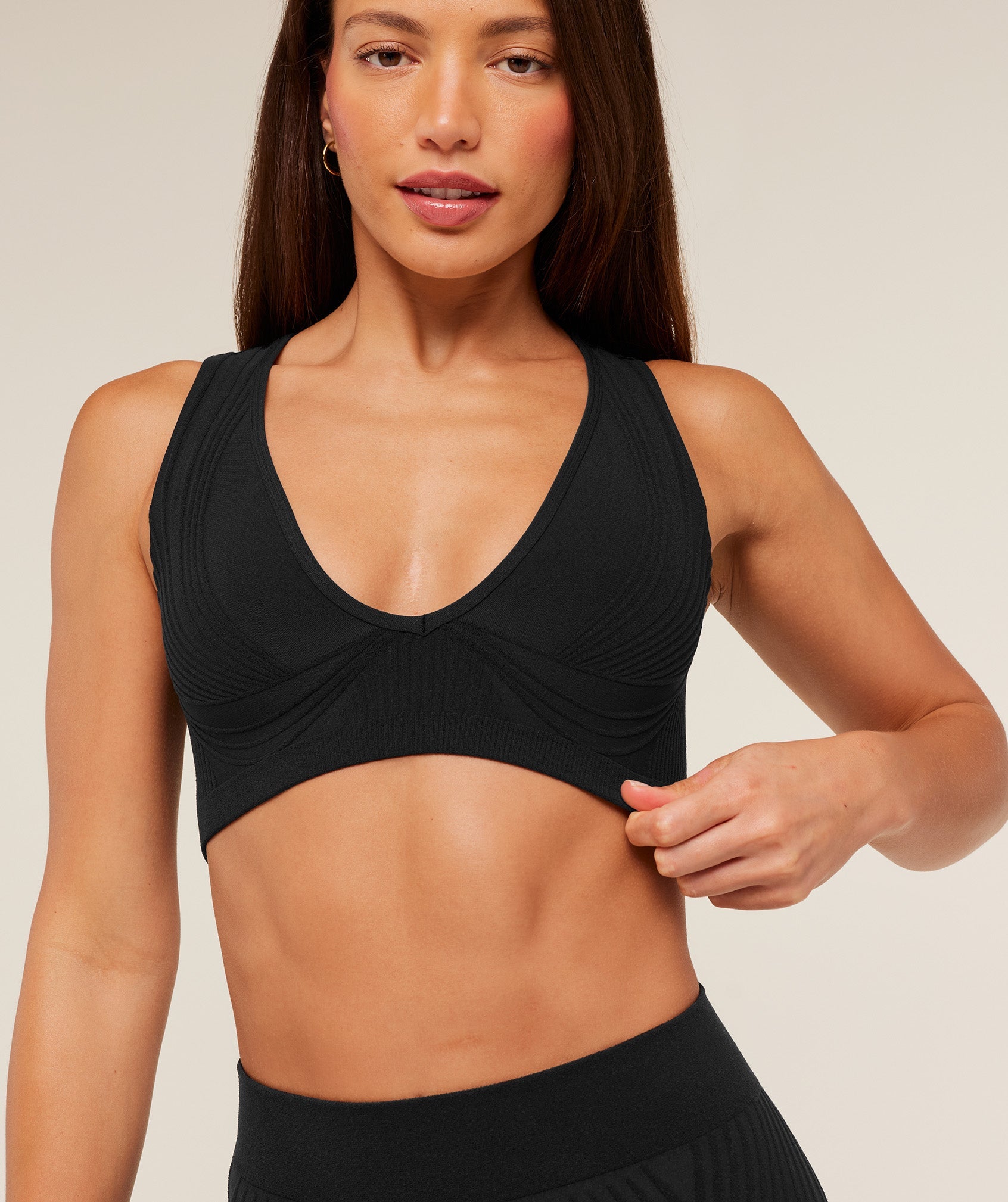 Gymshark Luxe Light Support Sports Bra - GS Black