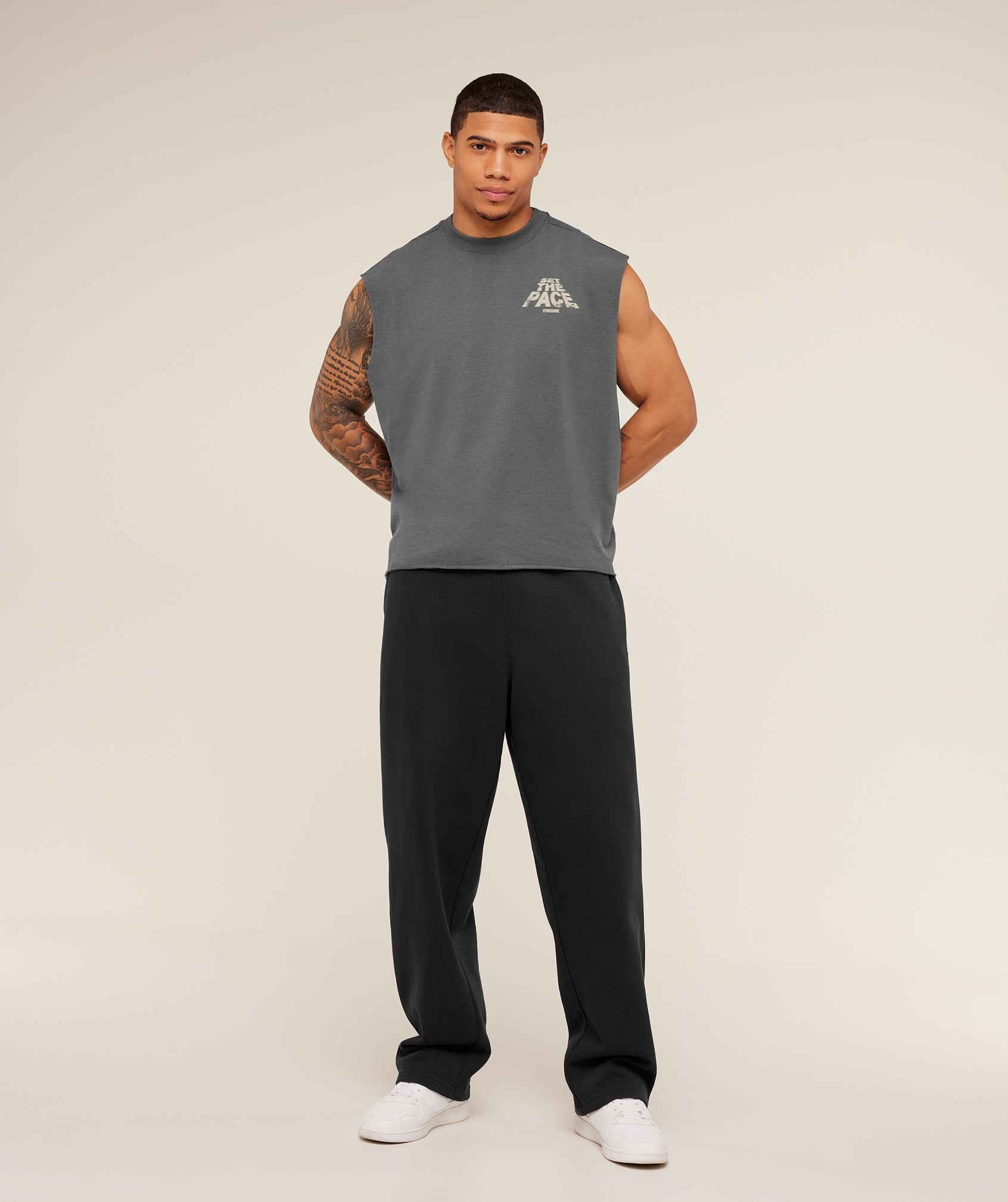 Gymshark Set The Pace Tank - Graphite Grey