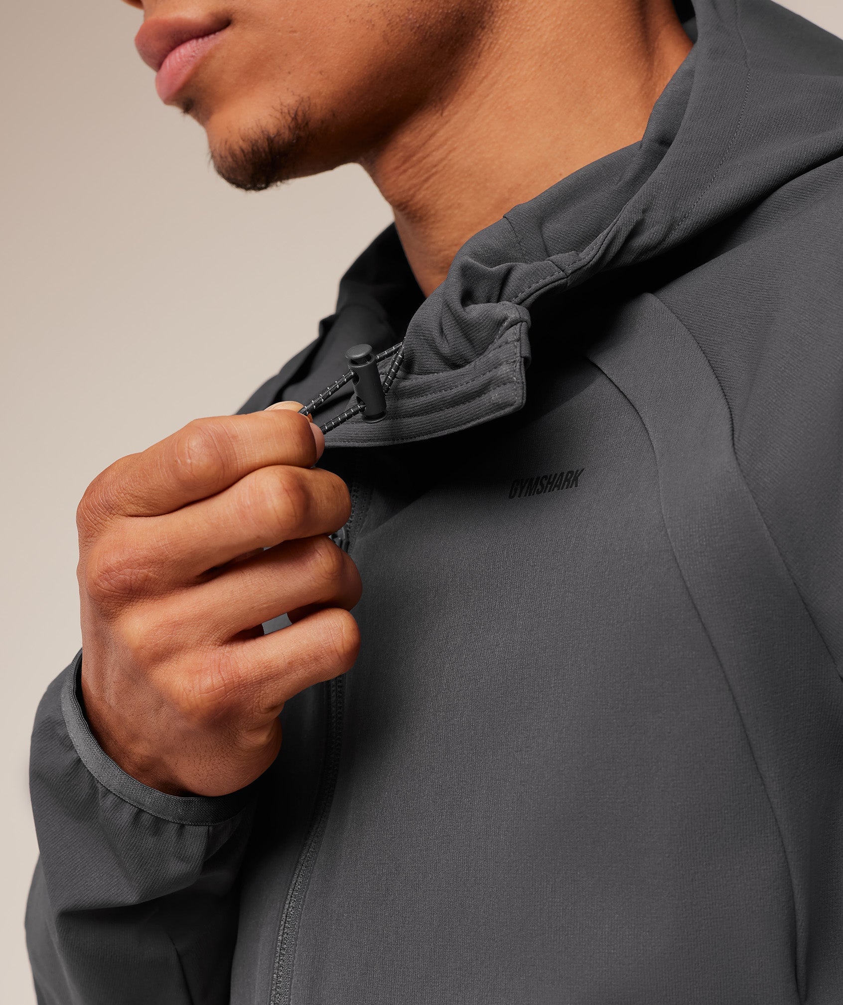 Gymshark Weekend Zip Through Shell Jacket - Onyx Grey