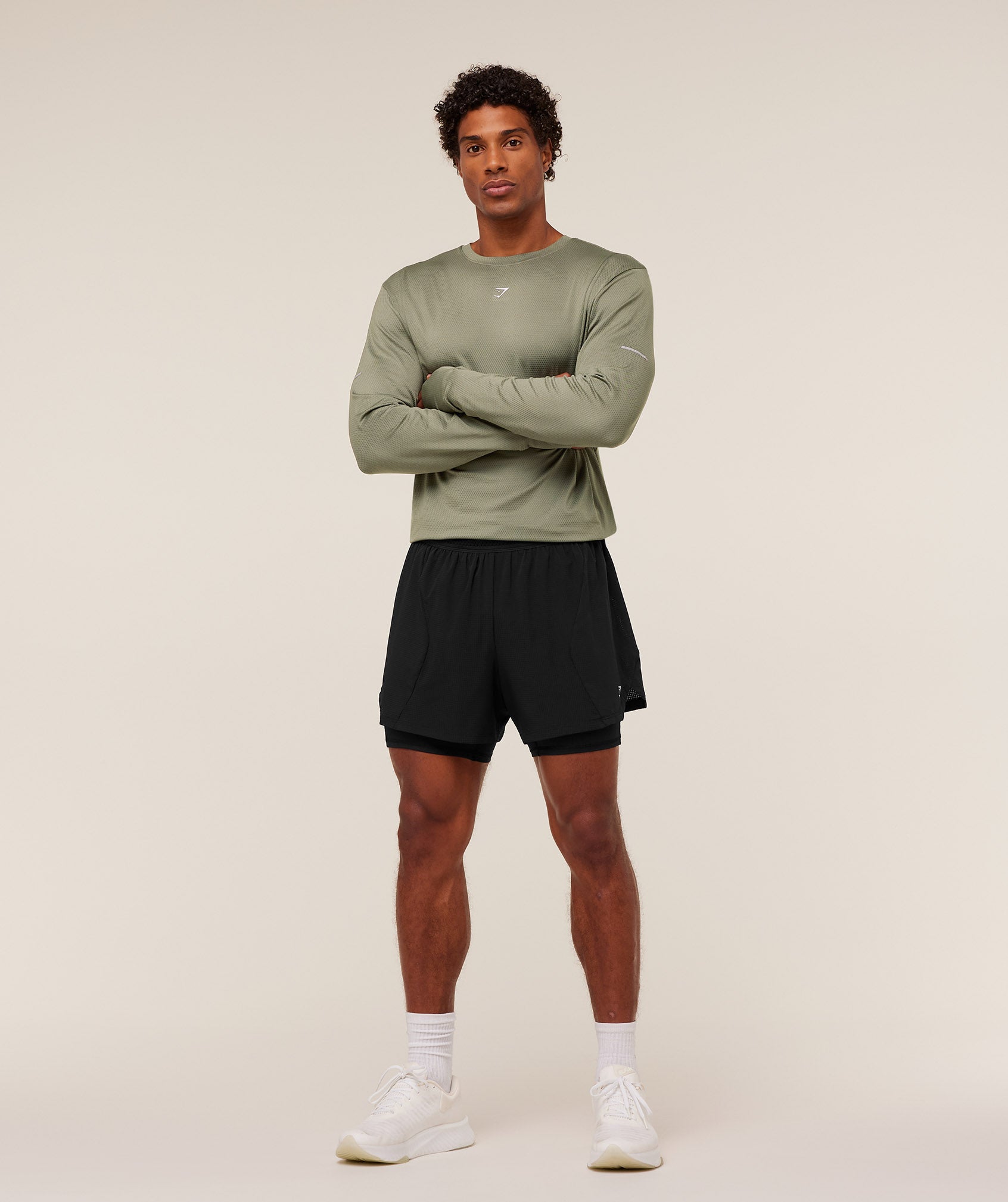 Gymshark Running Long Sleeve T-Shirt - Base Green